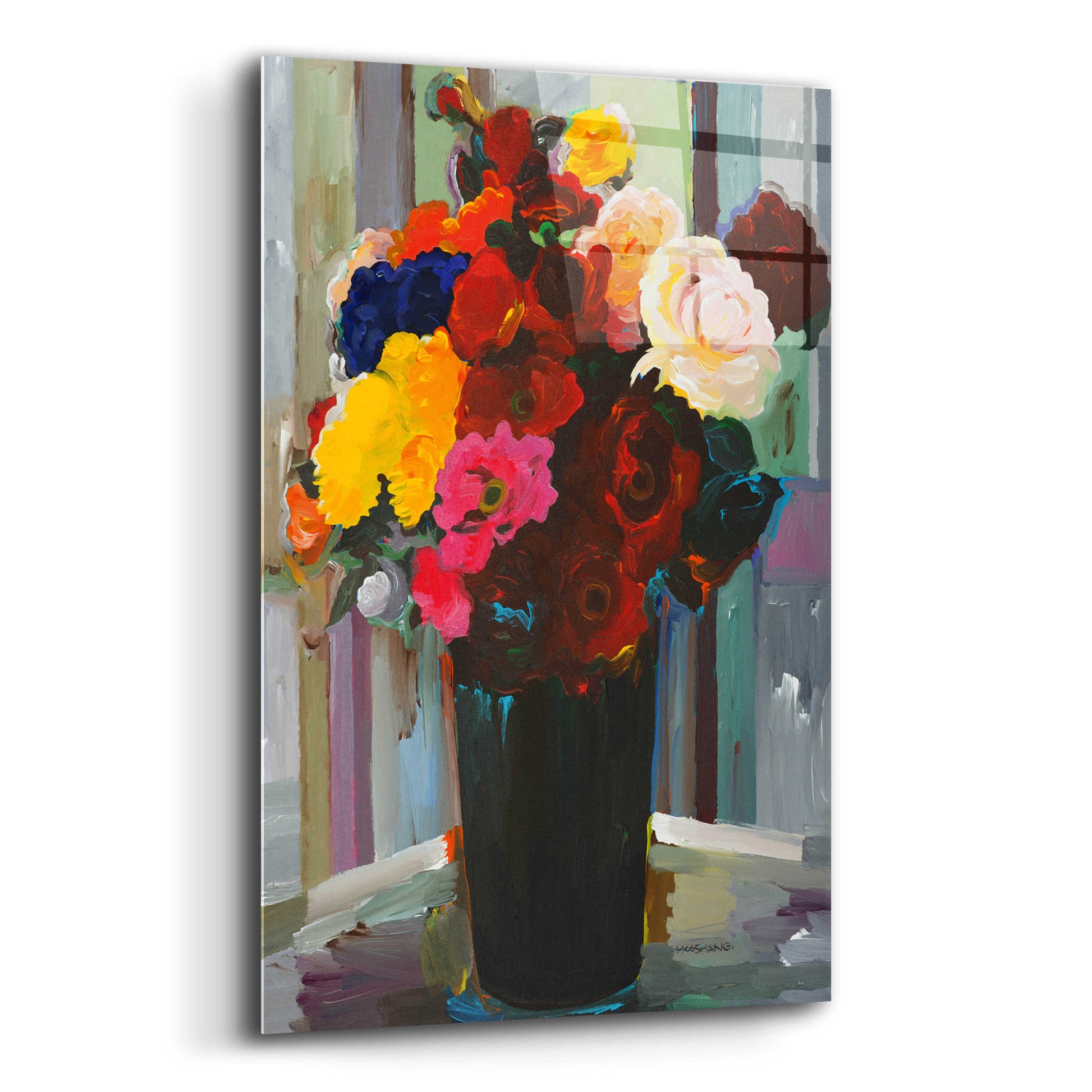 Epic Art 'Bold Bouquet' by Hooshang Khorasani, Acrylic Glass Wall Art,12x16