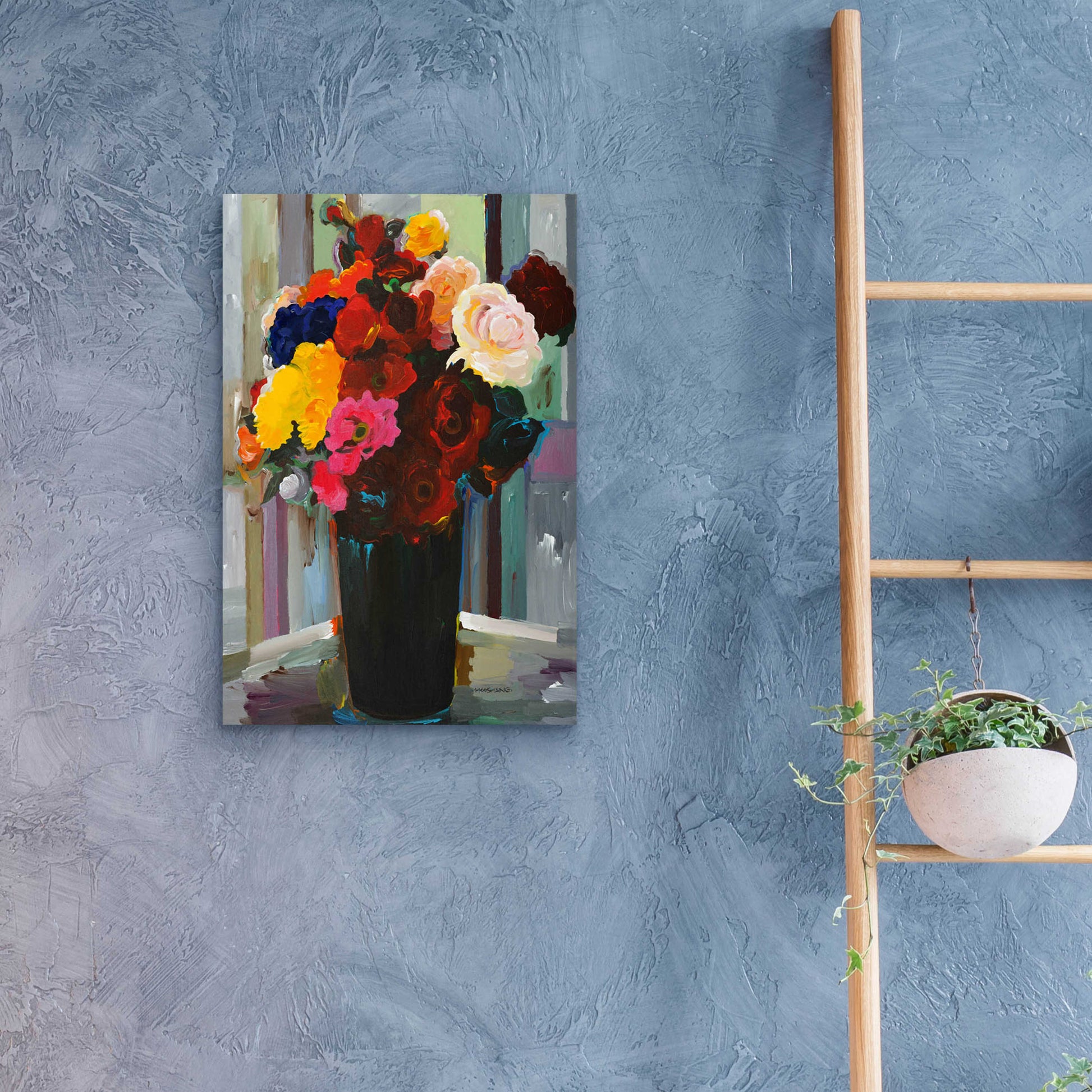 Epic Art 'Bold Bouquet' by Hooshang Khorasani, Acrylic Glass Wall Art,16x24