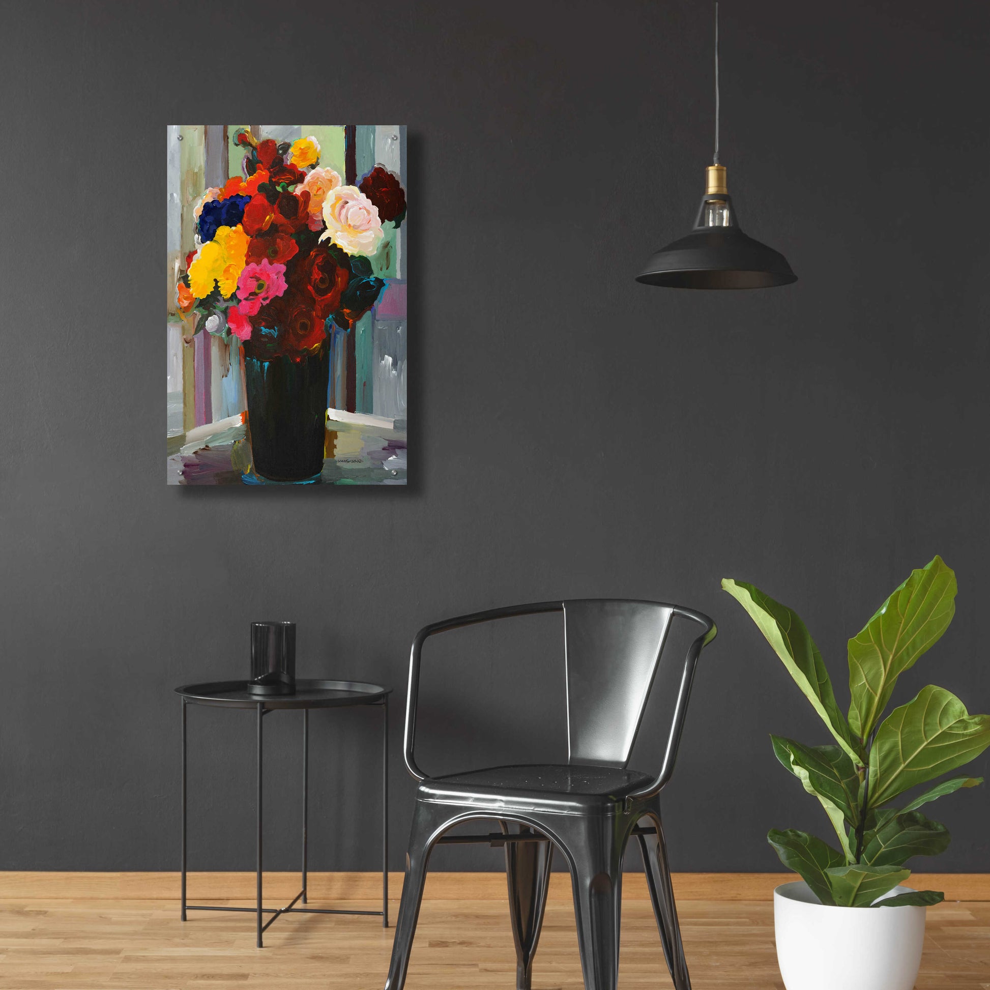 Epic Art 'Bold Bouquet' by Hooshang Khorasani, Acrylic Glass Wall Art,24x36