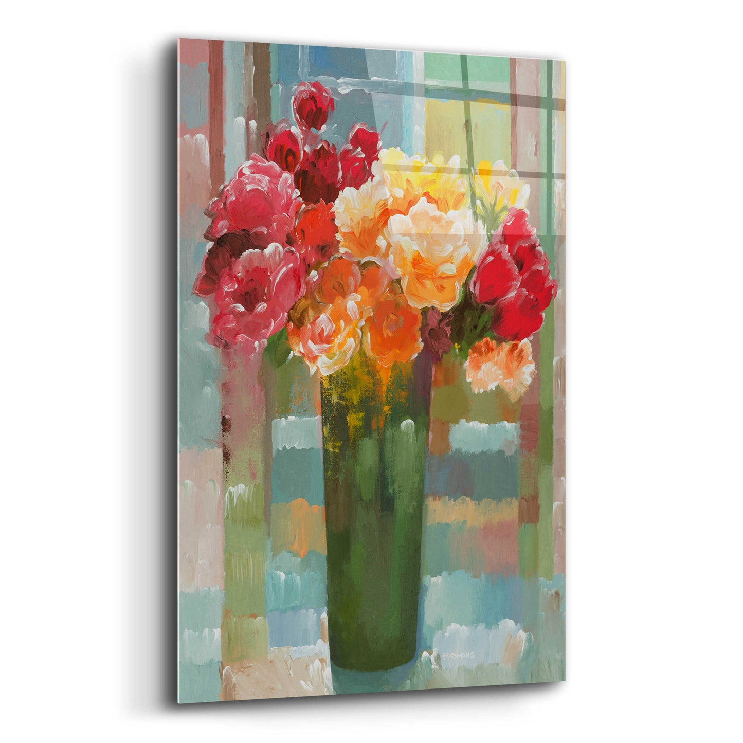 Epic Art 'Happily a-Bloom' by Hooshang Khorasani, Acrylic Glass Wall Art,12x16