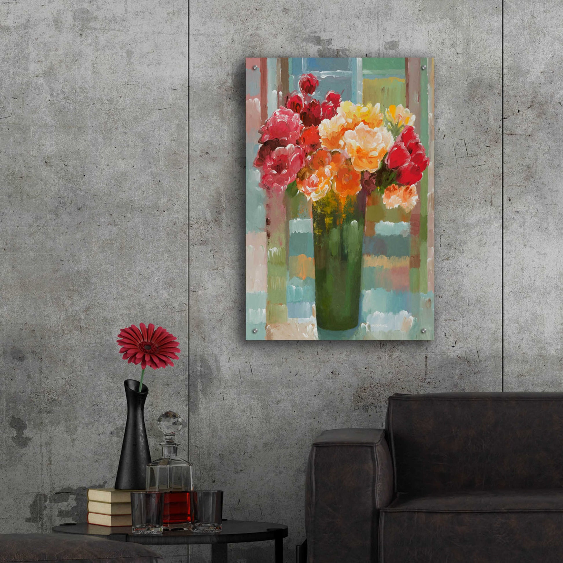 Epic Art 'Happily a-Bloom' by Hooshang Khorasani, Acrylic Glass Wall Art,24x36