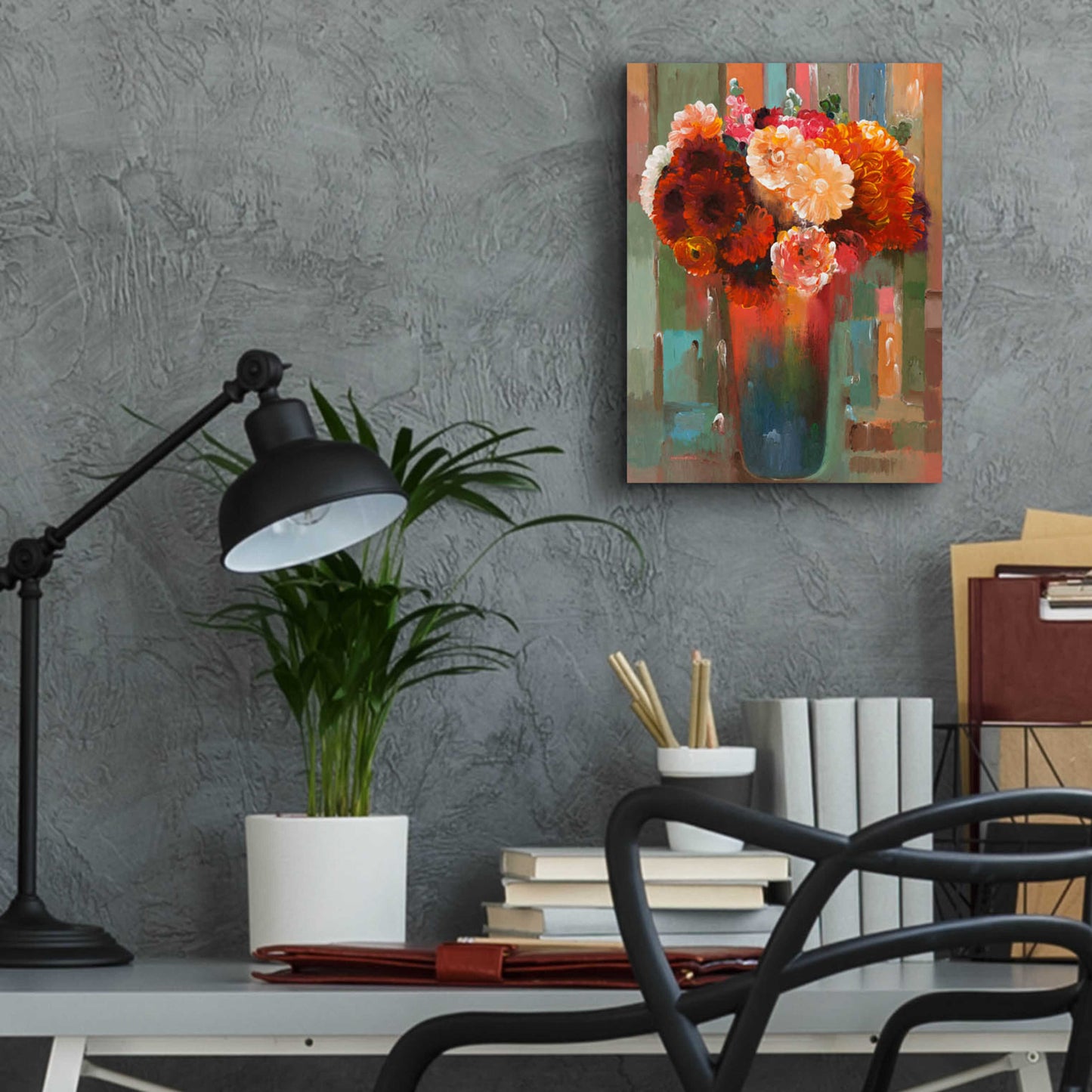 Epic Art 'Sunset Bouquet' by Hooshang Khorasani, Acrylic Glass Wall Art,12x16