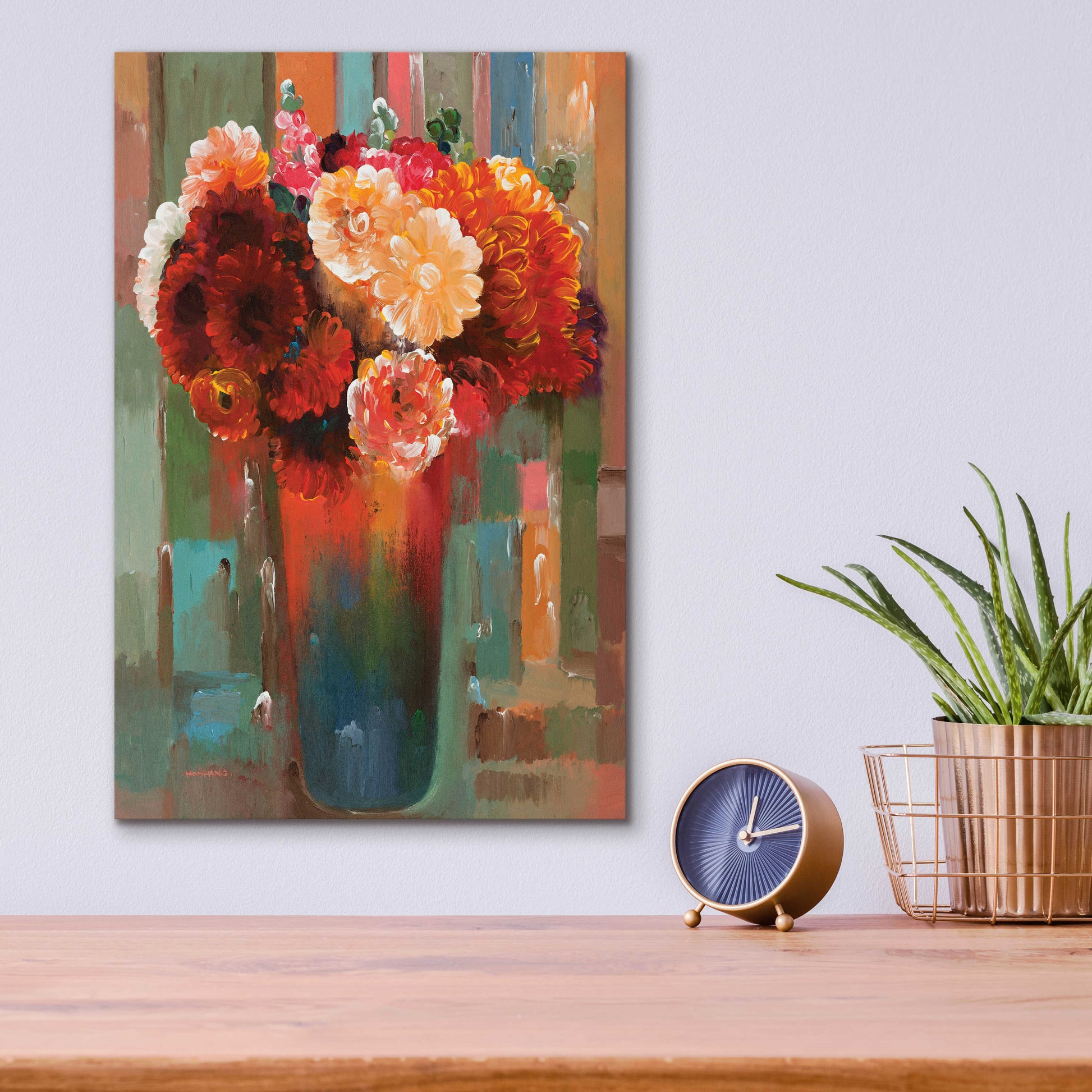 Epic Art 'Sunset Bouquet' by Hooshang Khorasani, Acrylic Glass Wall Art,12x16