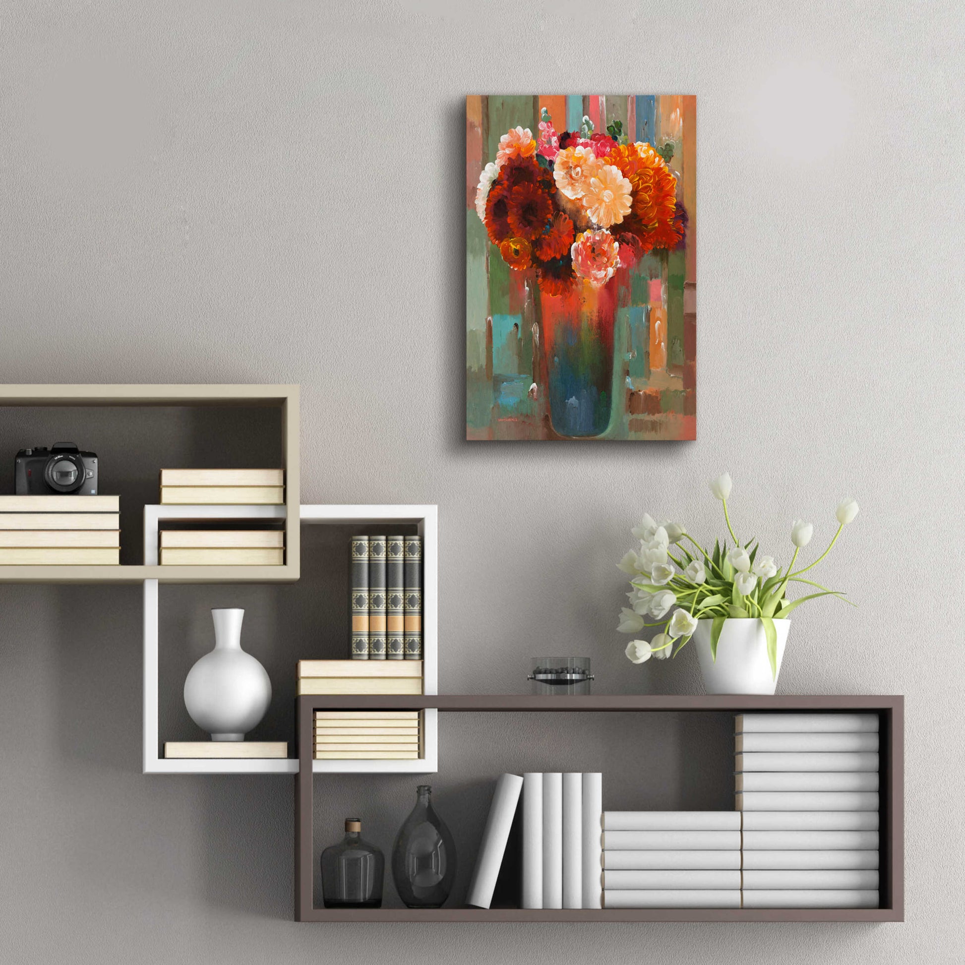 Epic Art 'Sunset Bouquet' by Hooshang Khorasani, Acrylic Glass Wall Art,16x24