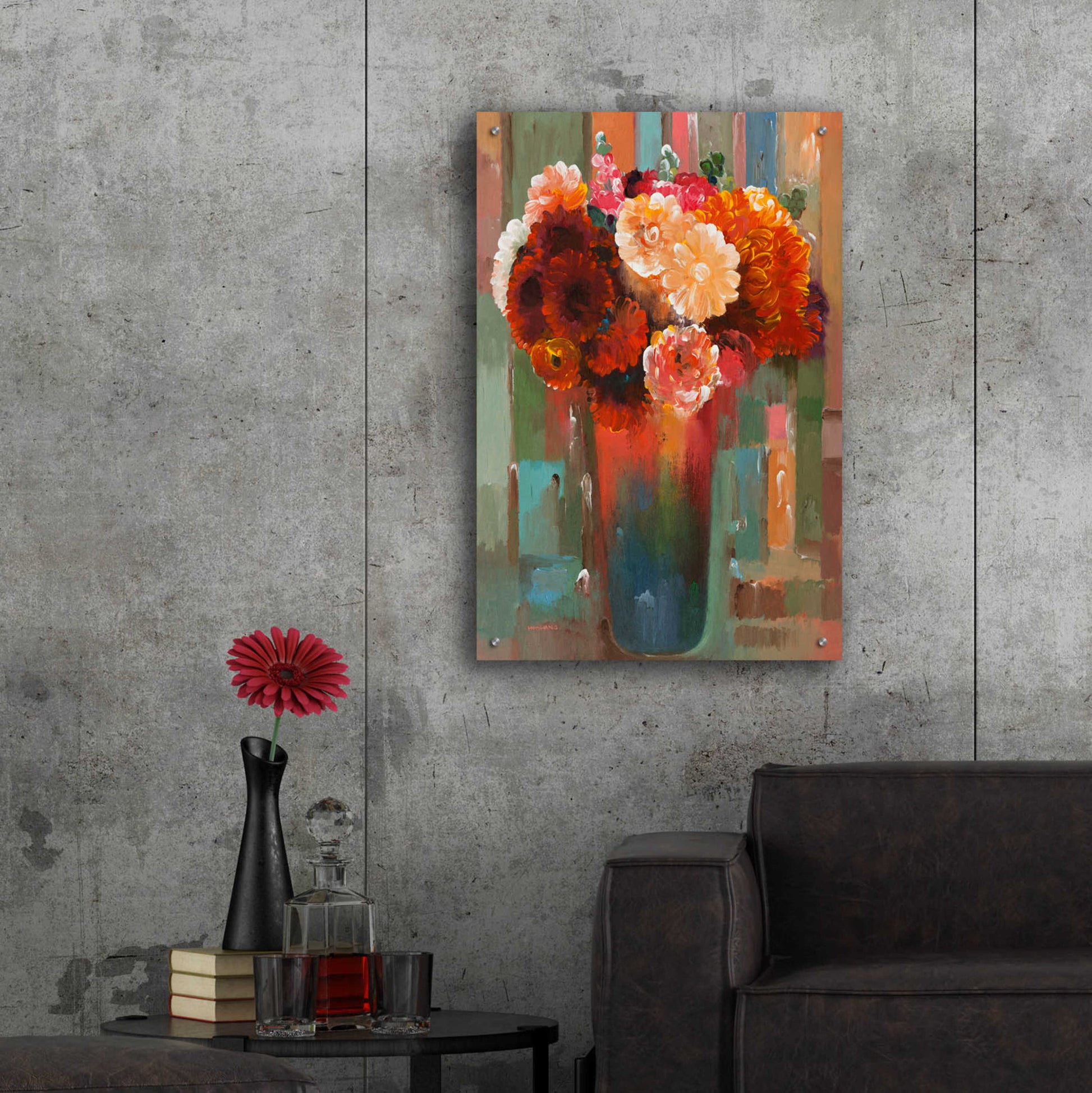 Epic Art 'Sunset Bouquet' by Hooshang Khorasani, Acrylic Glass Wall Art,24x36