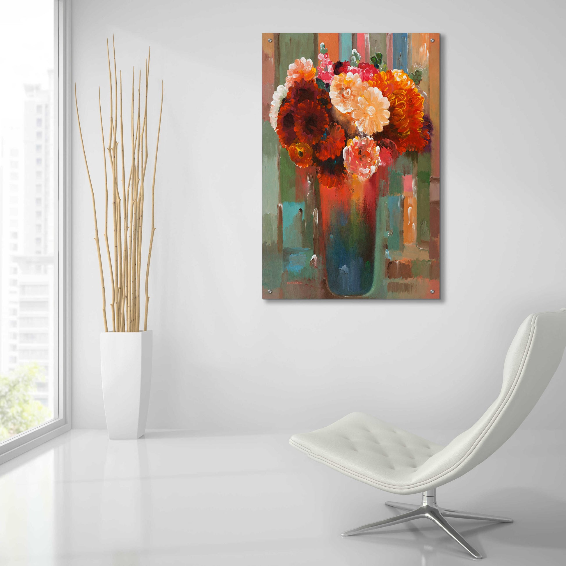 Epic Art 'Sunset Bouquet' by Hooshang Khorasani, Acrylic Glass Wall Art,24x36