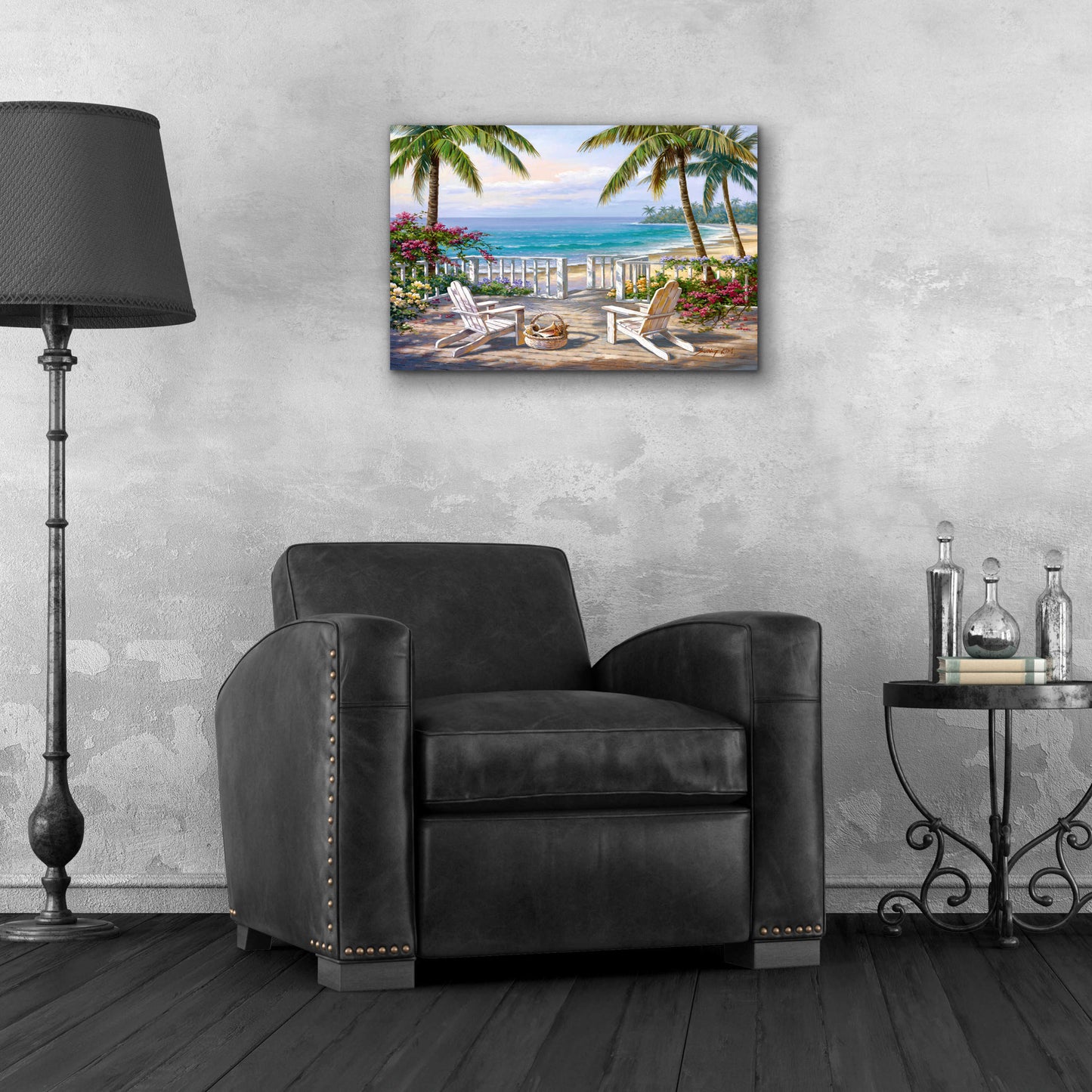 Epic Art 'Coastal View' by Sung Kim, Acrylic Glass Wall Art,24x16