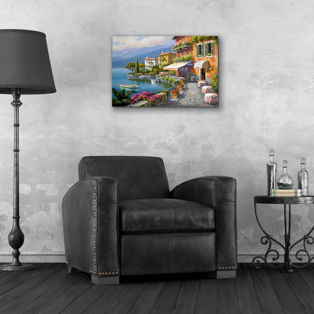 Epic Art 'Seaside Bistro Café' by Sung Kim, Acrylic Glass Wall Art,24x16