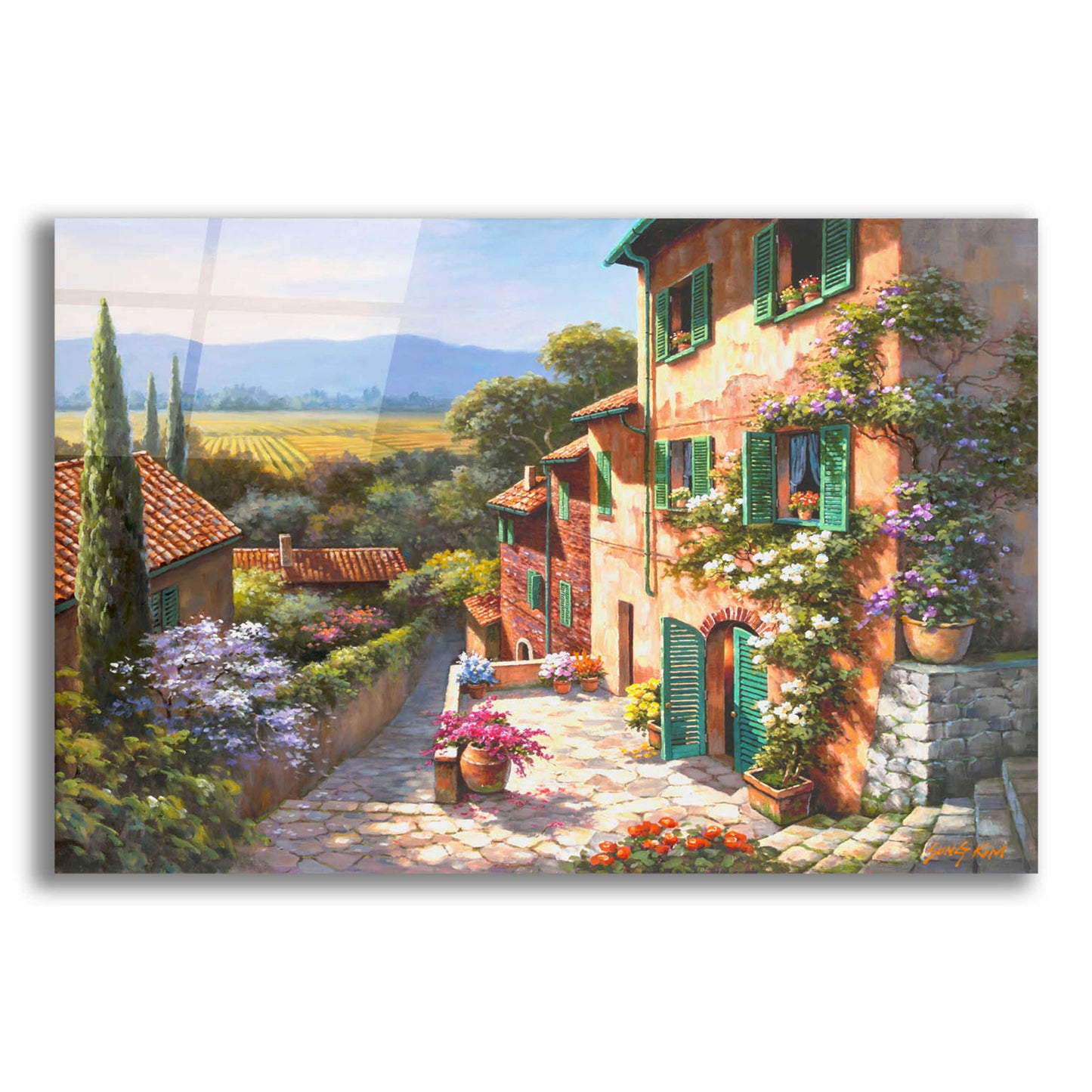 Epic Art 'Spring in the Valley' by Sung Kim, Acrylic Glass Wall Art,16x12