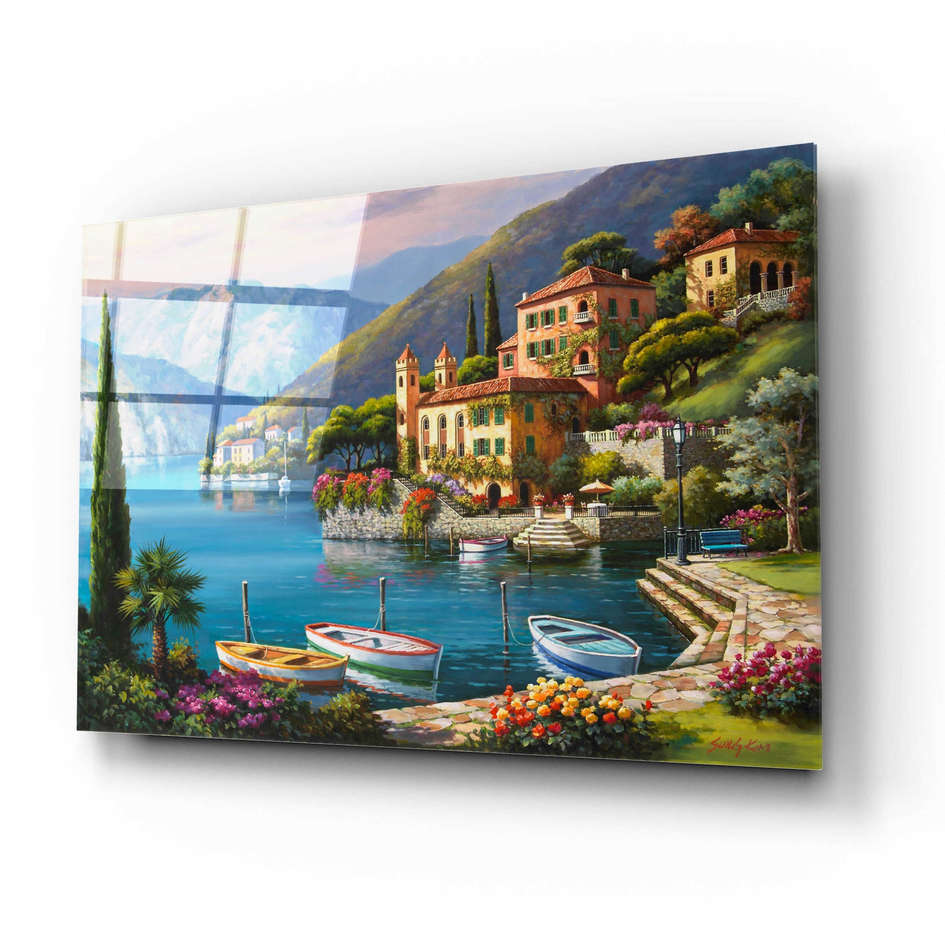 Epic Art 'Villa Bella Vista' by Sung Kim, Acrylic Glass Wall Art,16x12