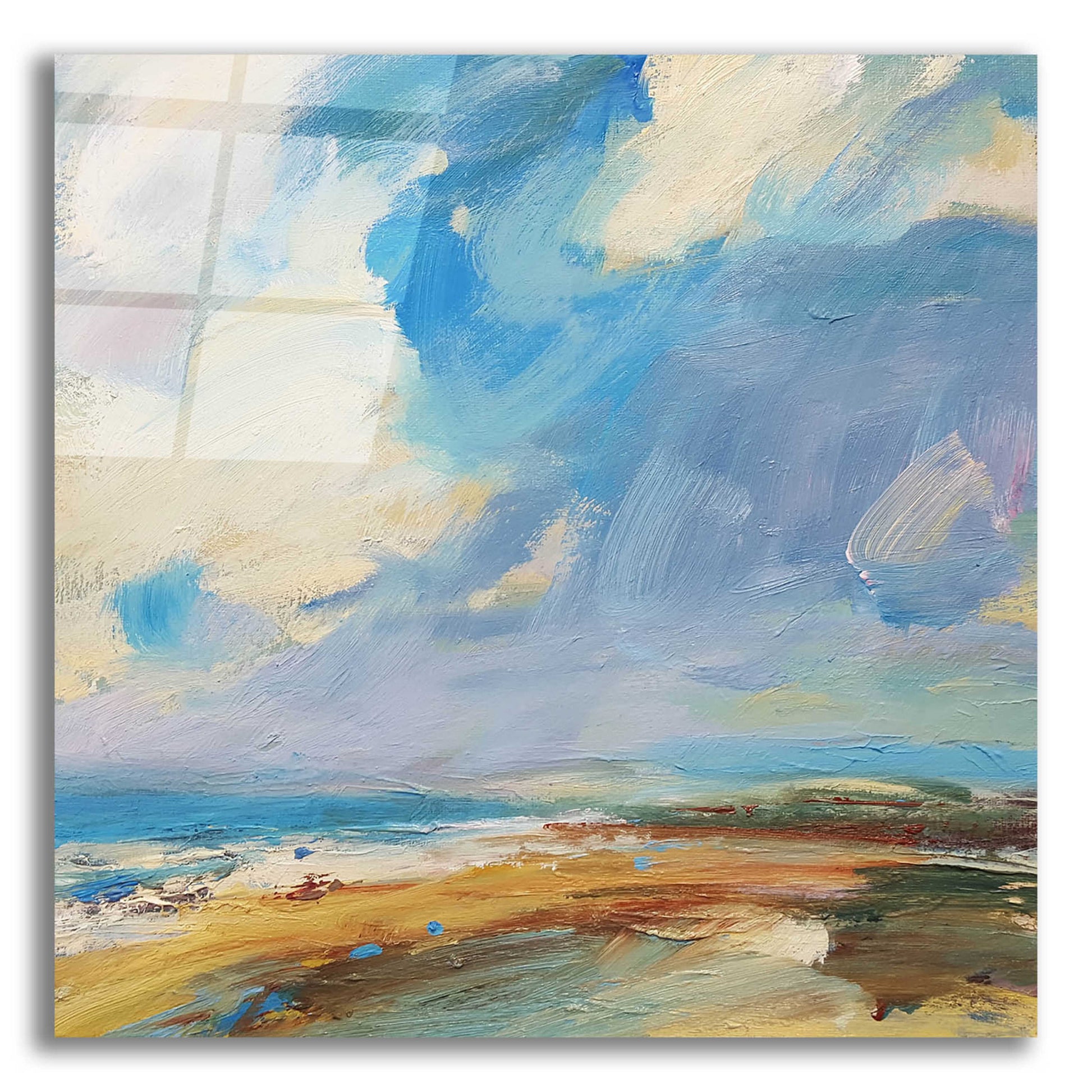 Epic Art 'Ochre Sand West Coast' by Andrew Kinmont, Acrylic Glass Wall Art,12x12