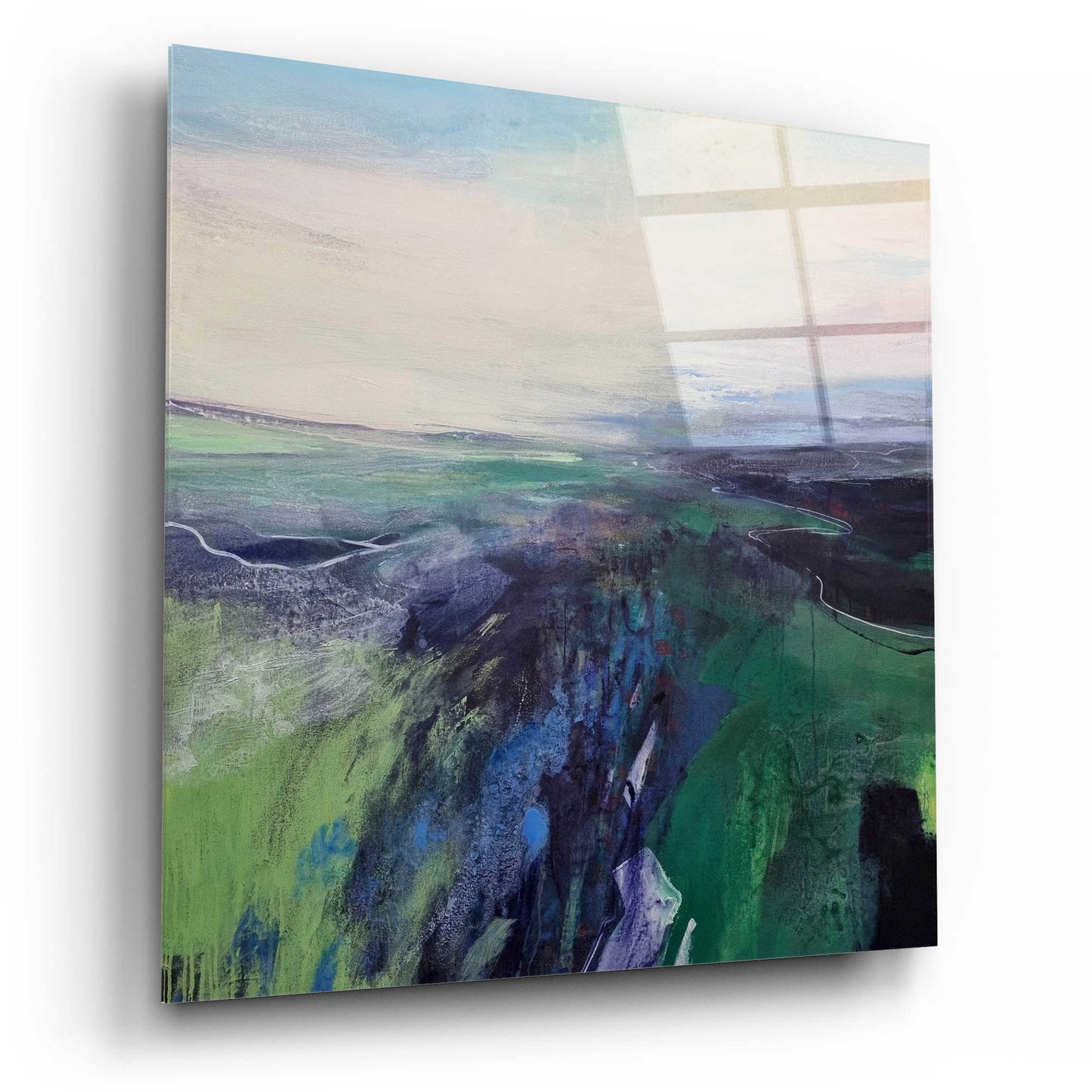 Epic Art 'Viridescent Valley No. 1' by Andrew Kinmont, Acrylic Glass Wall Art,12x12