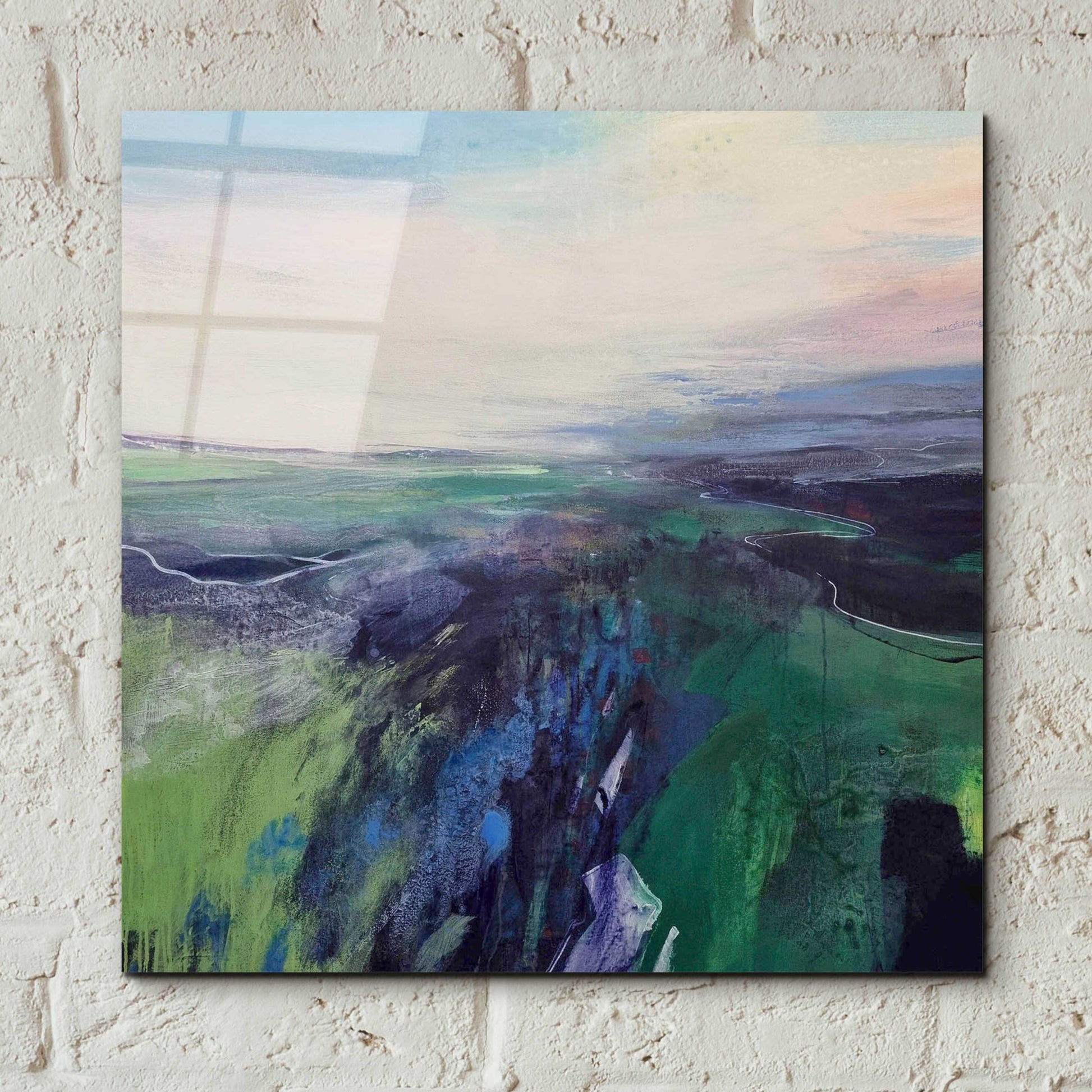 Epic Art 'Viridescent Valley No. 1' by Andrew Kinmont, Acrylic Glass Wall Art,12x12