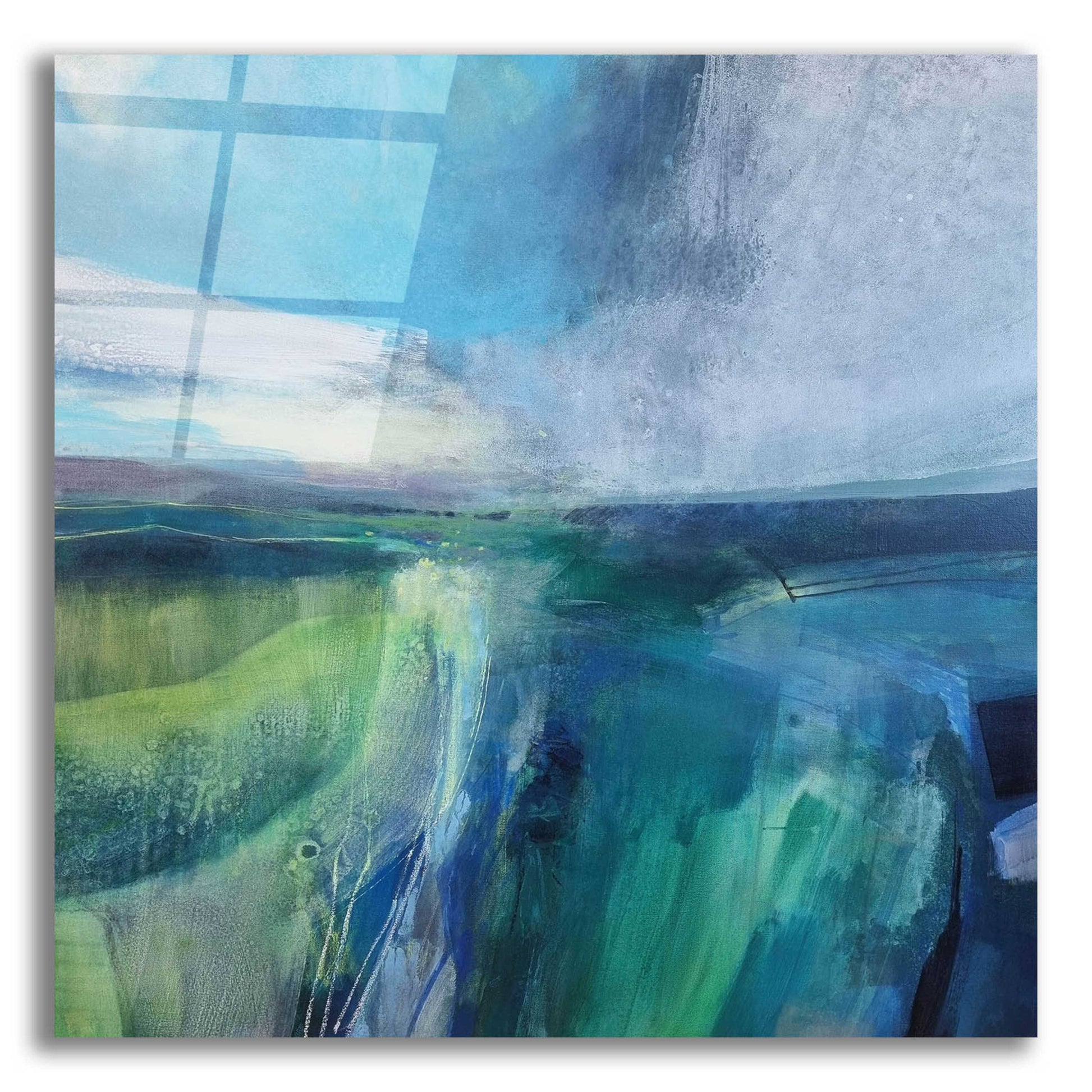 Epic Art 'Viridescent Valley No. 2' by Andrew Kinmont, Acrylic Glass Wall Art,12x12