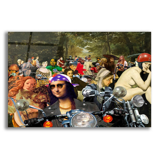 Epic Art 'Bikers sur l’herbe' by Barry Kite, Acrylic Glass Wall Art