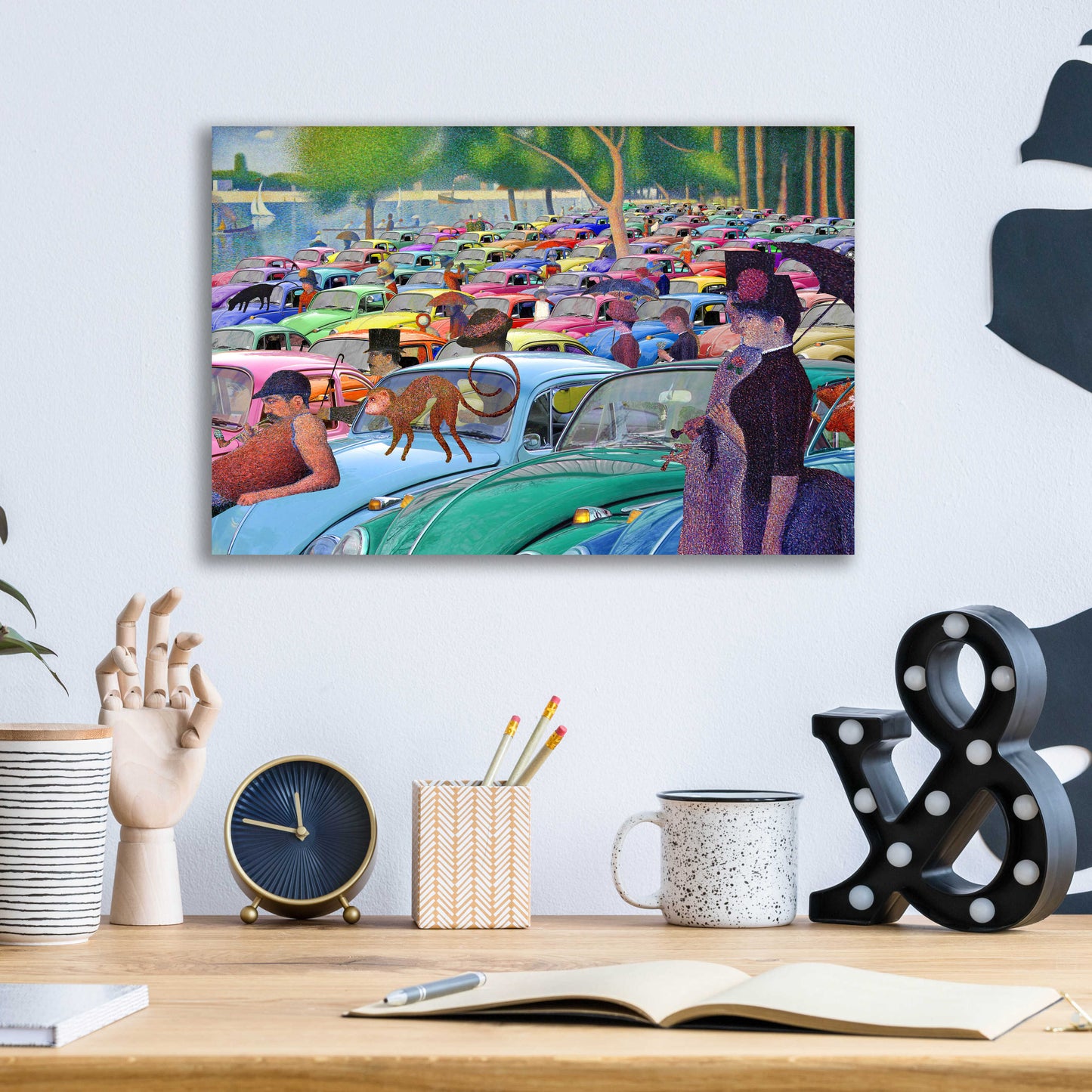 Epic Art 'Sunday Afternoon Looking for the Car' by Barry Kite, Acrylic Glass Wall Art,16x12