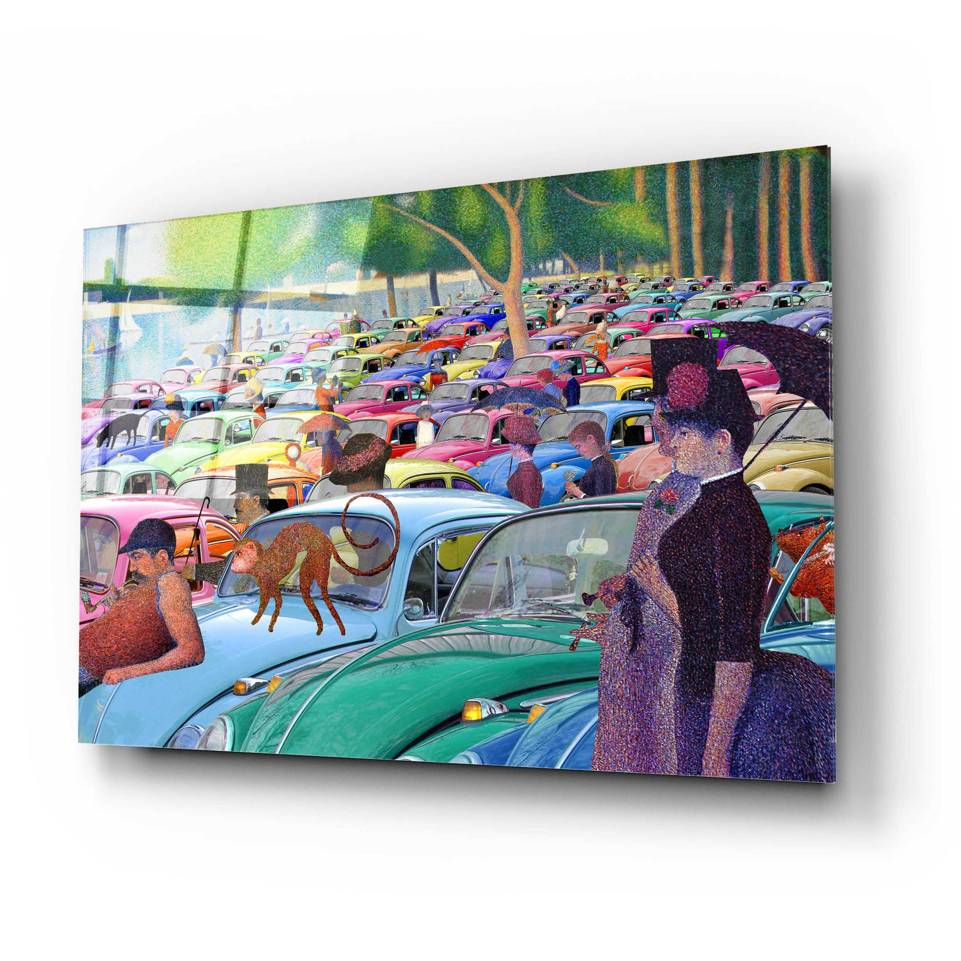 Epic Art 'Sunday Afternoon Looking for the Car' by Barry Kite, Acrylic Glass Wall Art,24x16