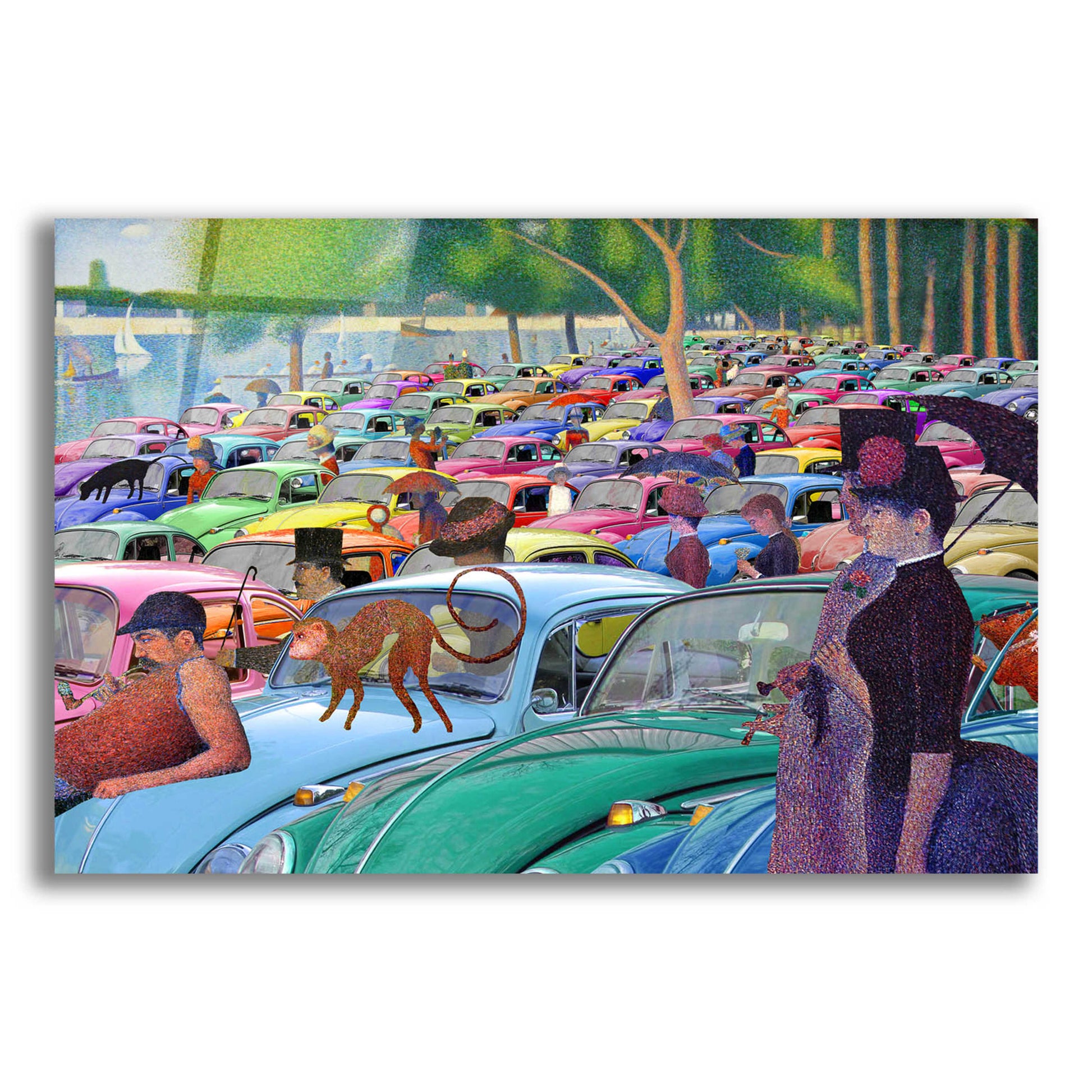 Epic Art 'Sunday Afternoon Looking for the Car' by Barry Kite, Acrylic Glass Wall Art,24x16