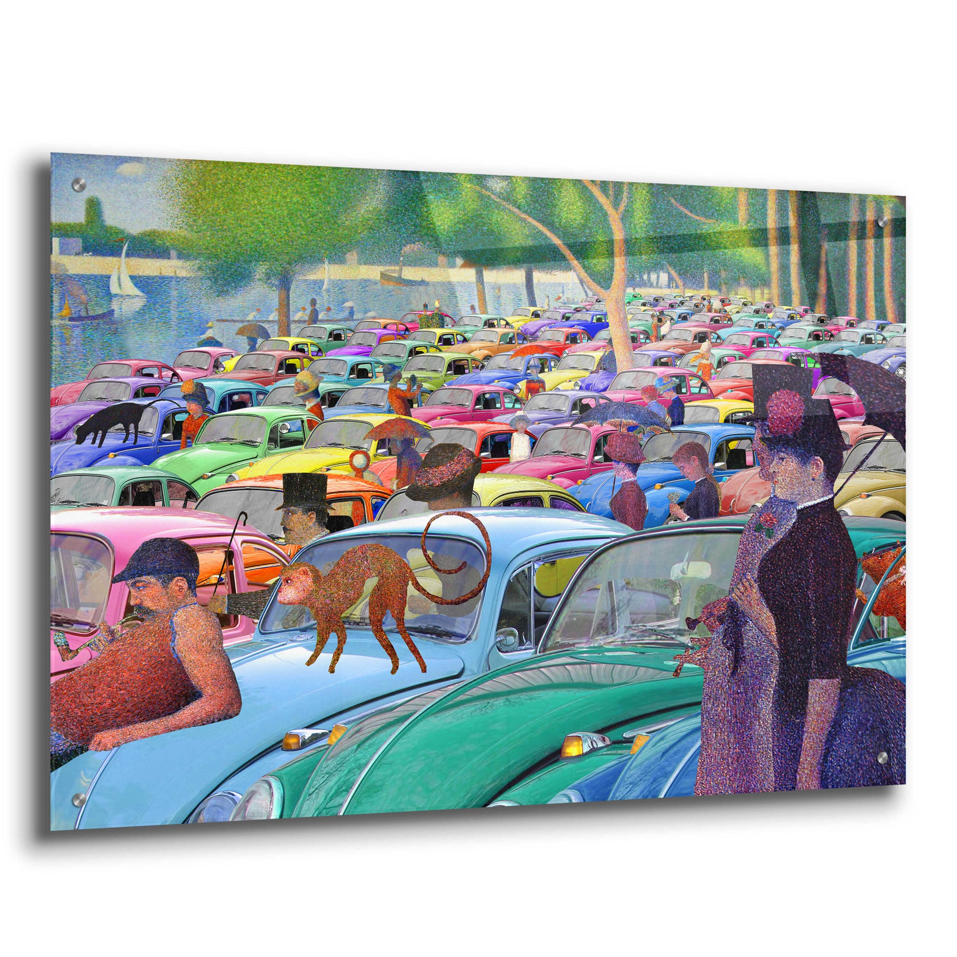 Epic Art 'Sunday Afternoon Looking for the Car' by Barry Kite, Acrylic Glass Wall Art,36x24