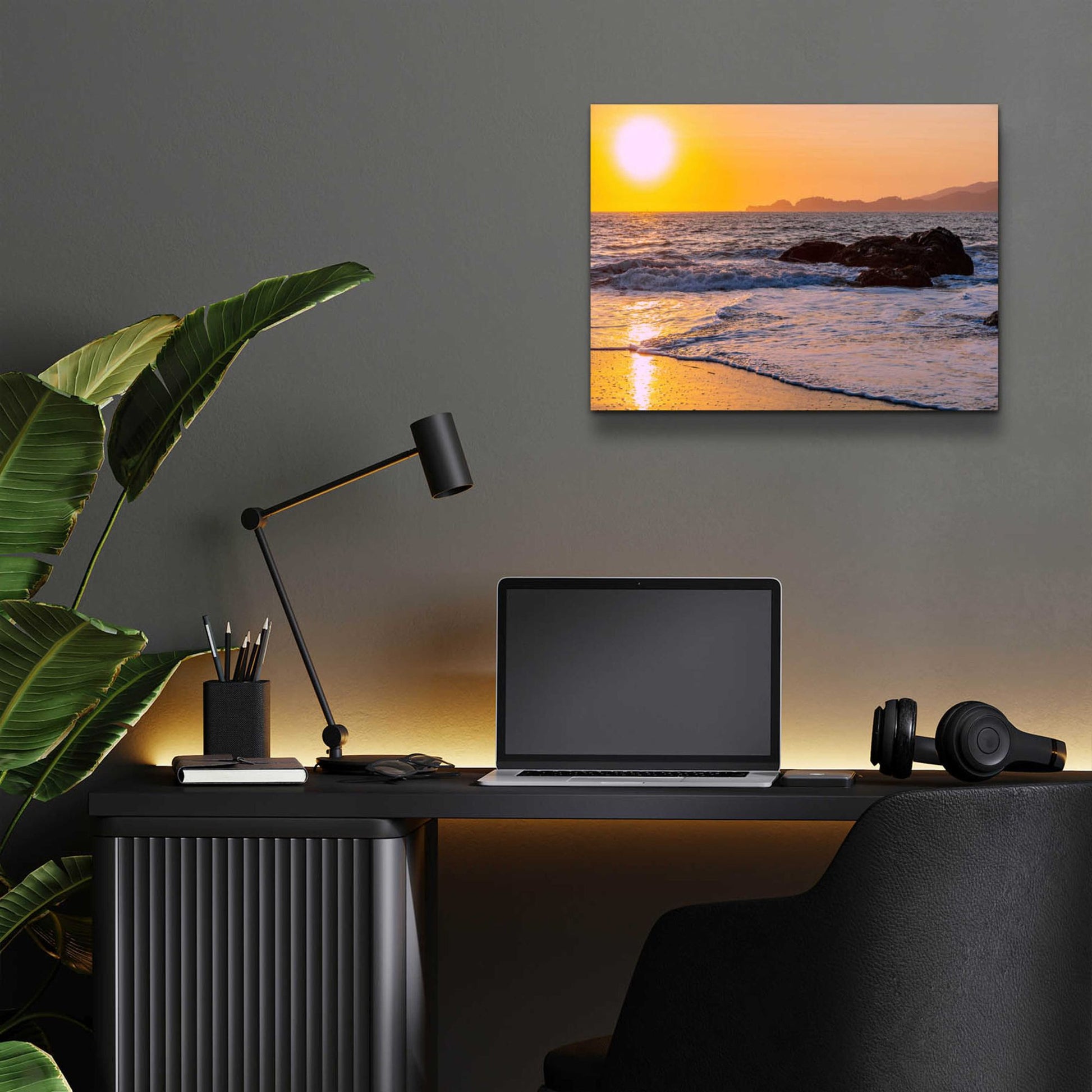 Epic Art 'San Francisco Sunset' by Epic Portfolio, Acrylic Glass Wall Art,16x12