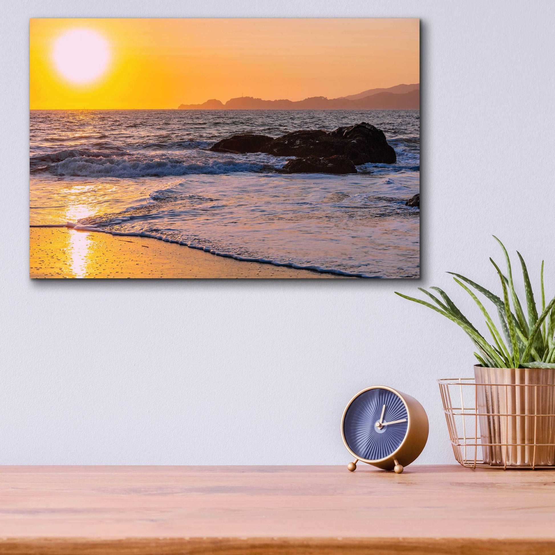 Epic Art 'San Francisco Sunset' by Epic Portfolio, Acrylic Glass Wall Art,16x12