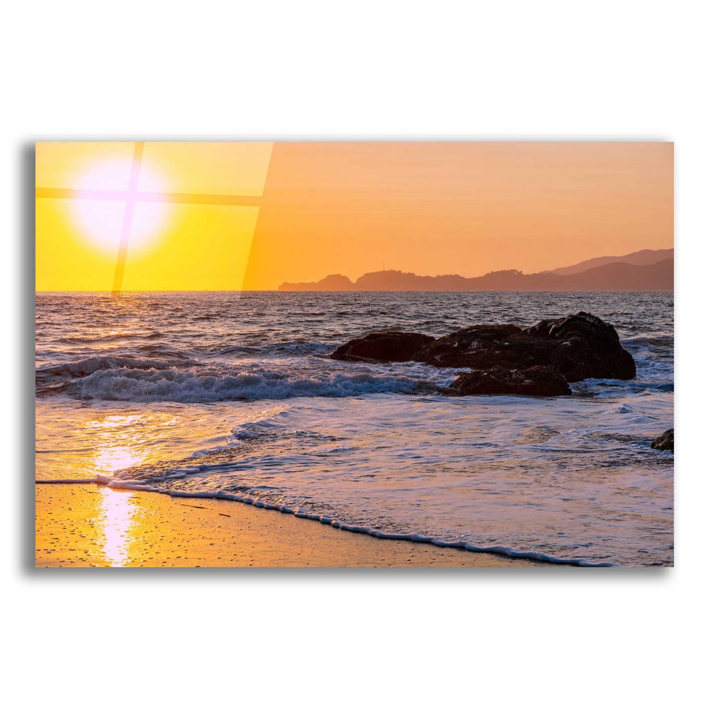 Epic Art 'San Francisco Sunset' by Epic Portfolio, Acrylic Glass Wall Art,16x12