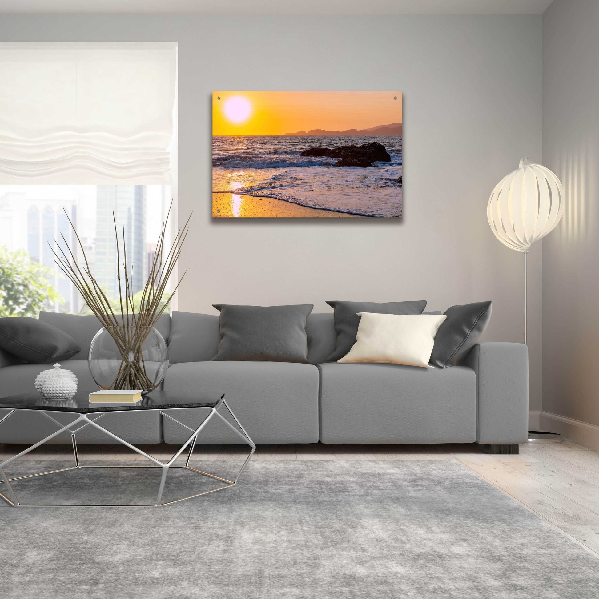 Epic Art 'San Francisco Sunset' by Epic Portfolio, Acrylic Glass Wall Art,36x24