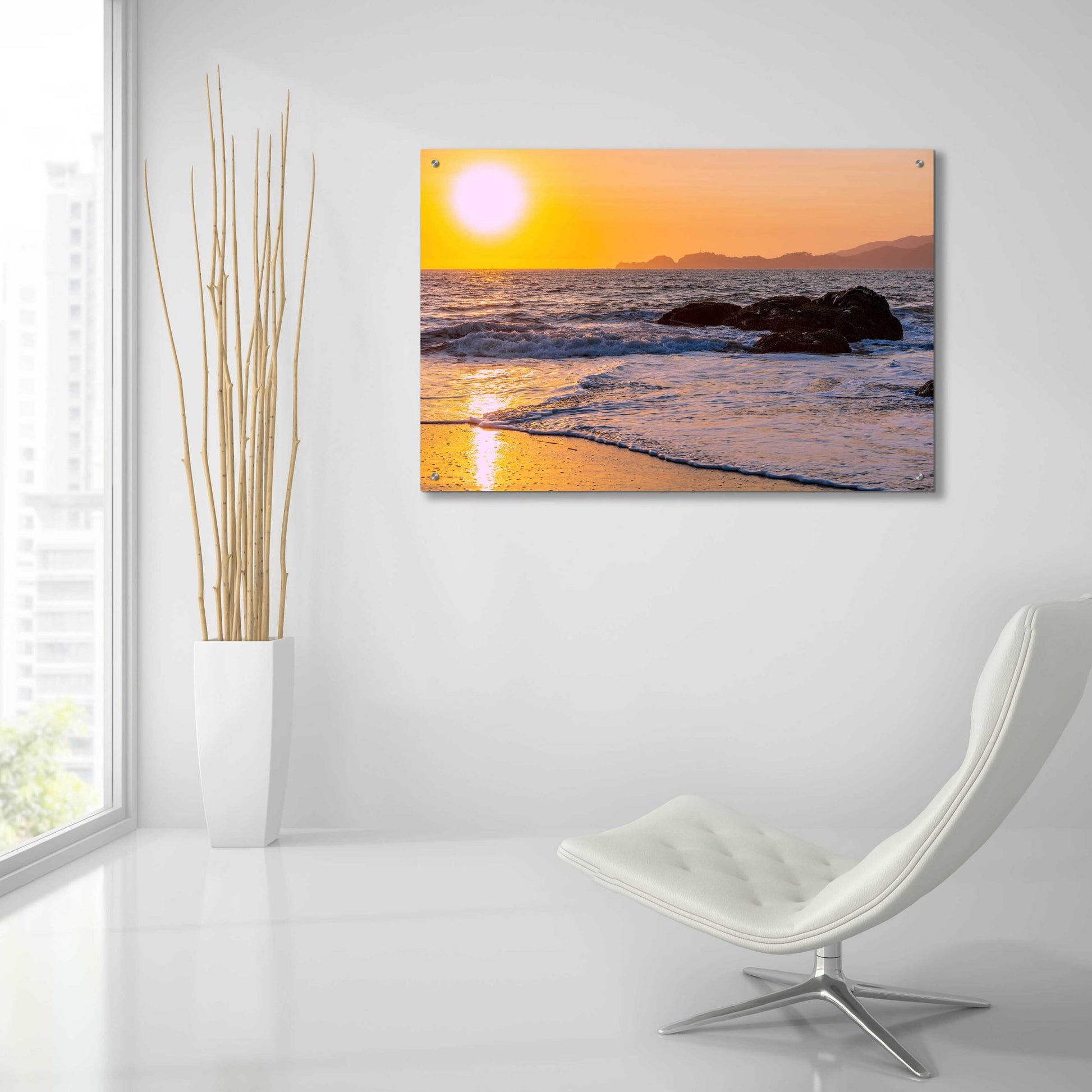 Epic Art 'San Francisco Sunset' by Epic Portfolio, Acrylic Glass Wall Art,36x24