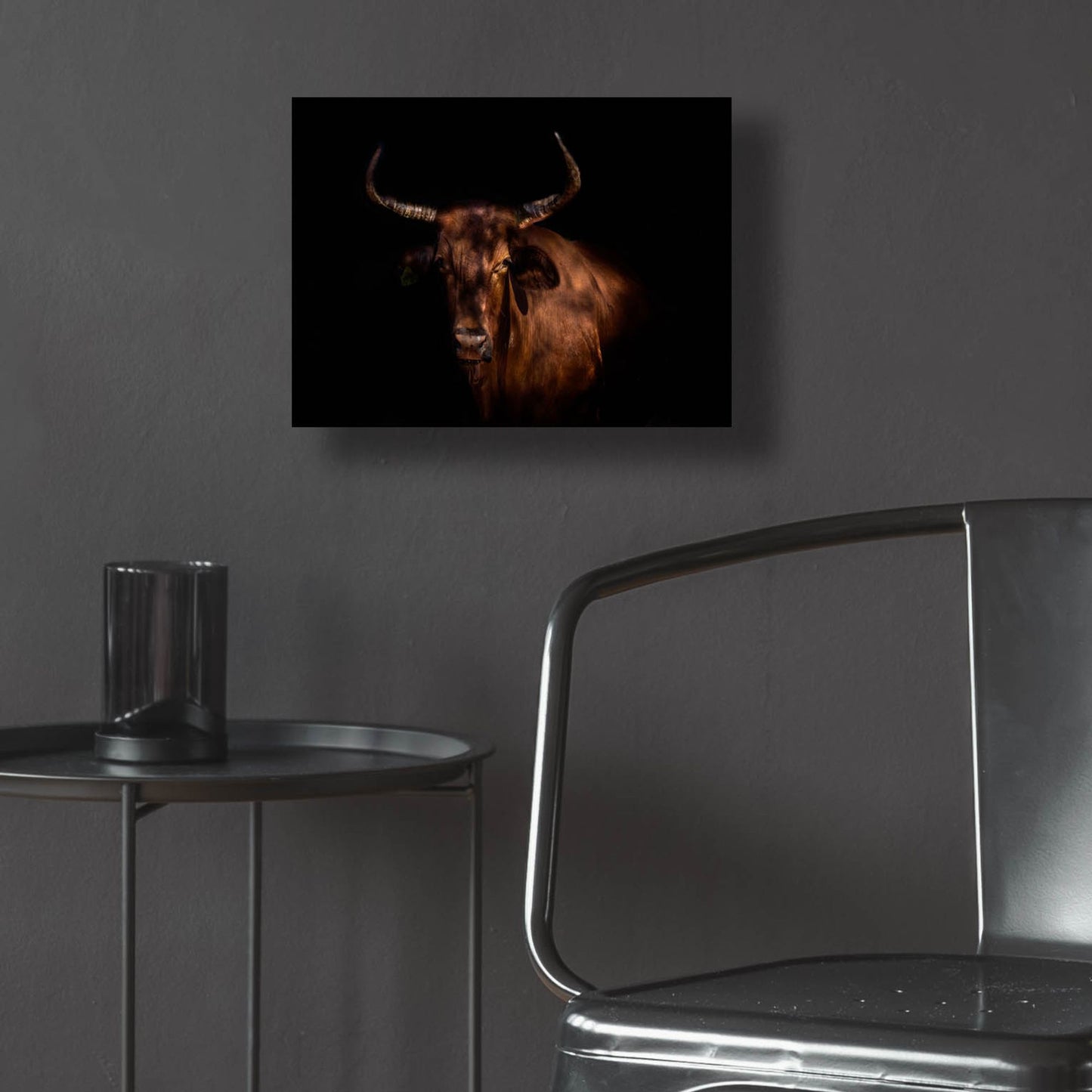 Epic Art 'Thoughtful Cow' by Epic Portfolio, Acrylic Glass Wall Art,16x12