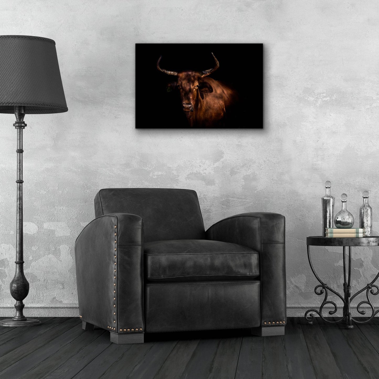 Epic Art 'Thoughtful Cow' by Epic Portfolio, Acrylic Glass Wall Art,24x16