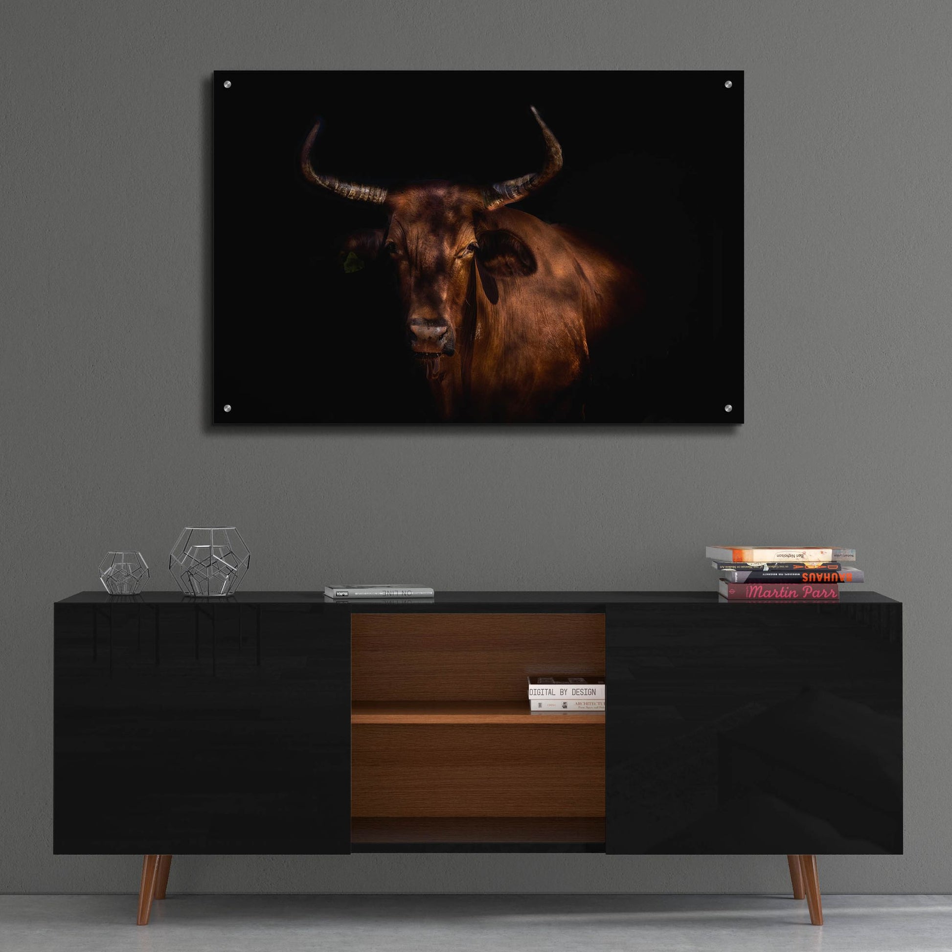 Epic Art 'Thoughtful Cow' by Epic Portfolio, Acrylic Glass Wall Art,36x24