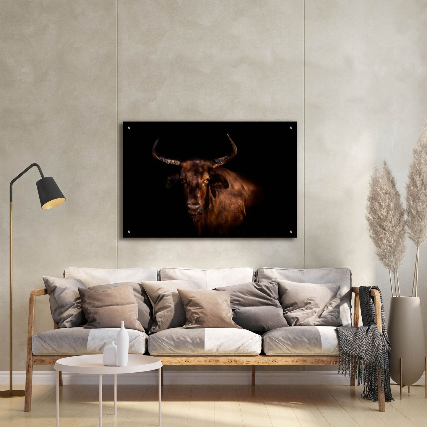 Epic Art 'Thoughtful Cow' by Epic Portfolio, Acrylic Glass Wall Art,36x24