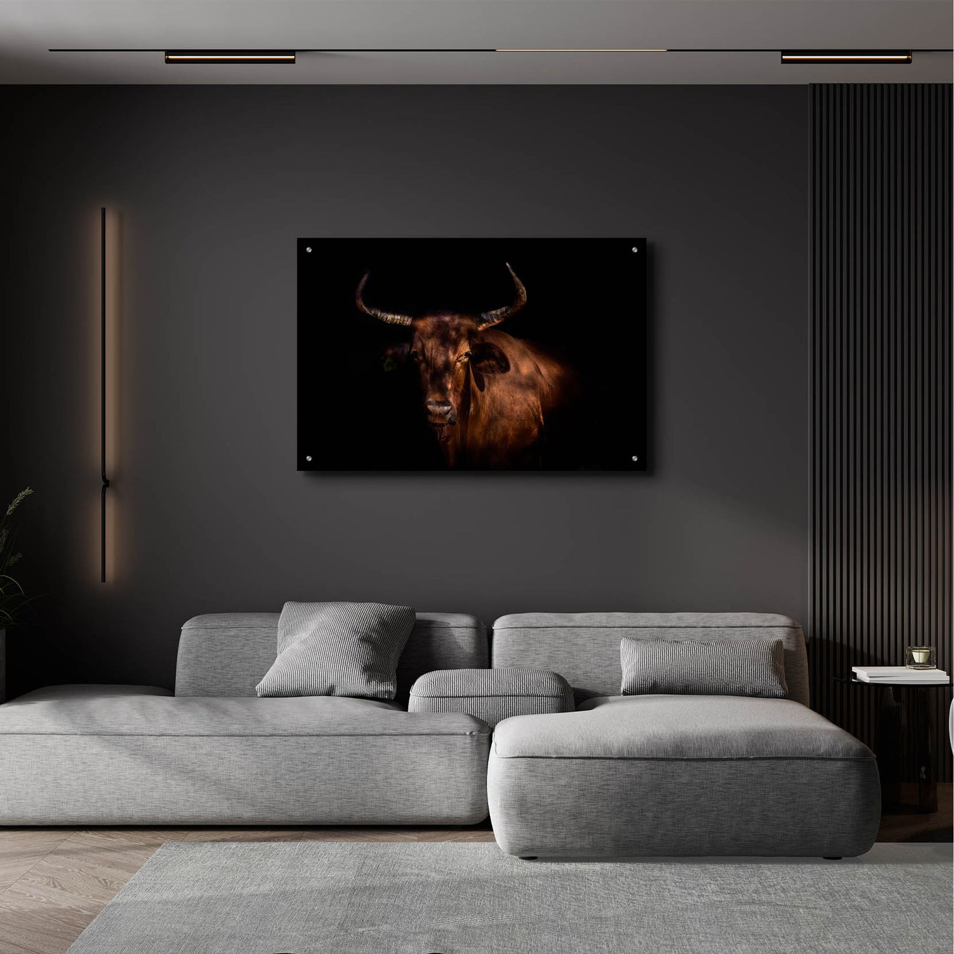 Epic Art 'Thoughtful Cow' by Epic Portfolio, Acrylic Glass Wall Art,36x24