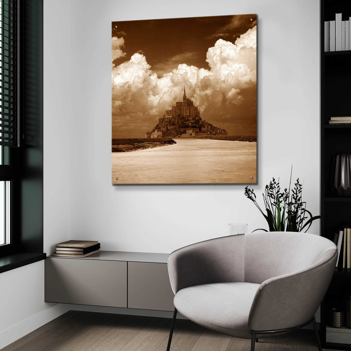 Epic Art 'Mont San Michel' by Alan Klug, Acrylic Glass Wall Art,36x36