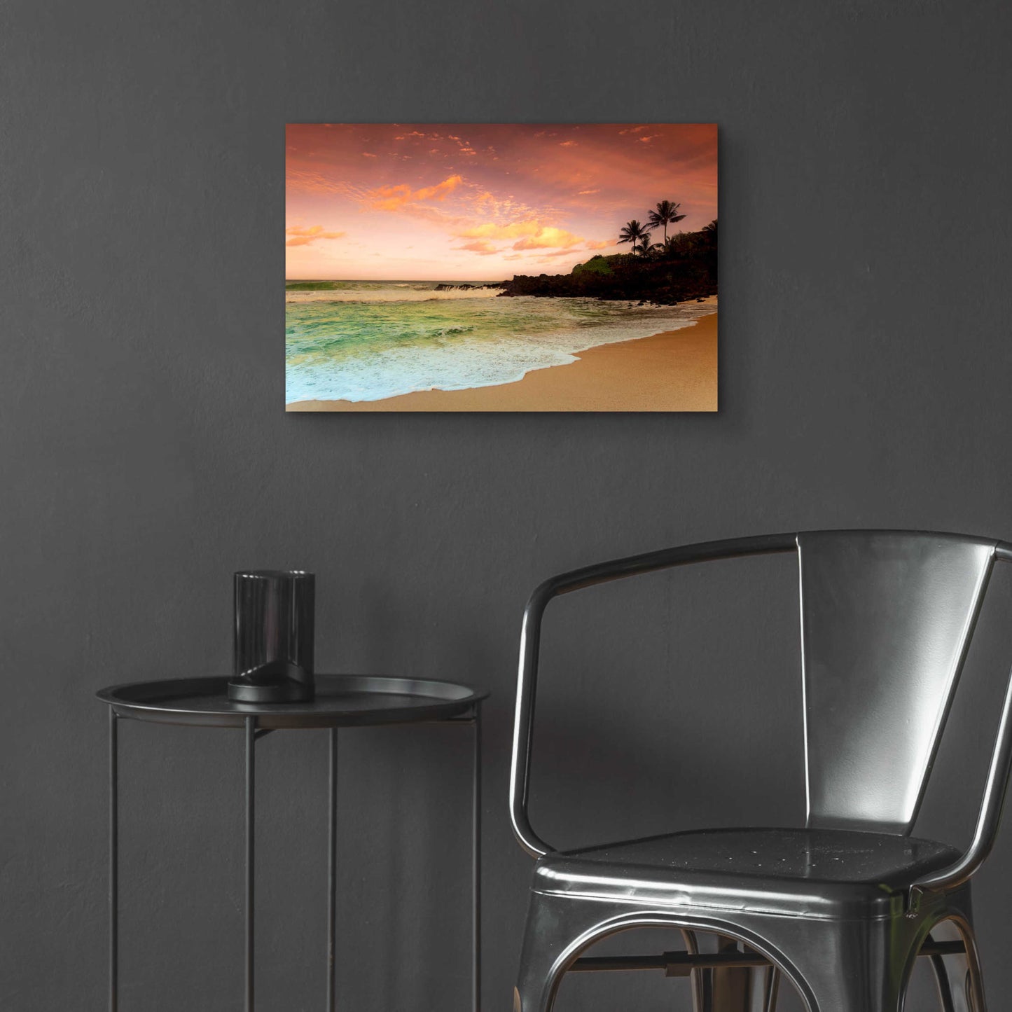 Epic Art 'North Shore Dawn Oahu' by Alan Klug, Acrylic Glass Wall Art,24x16