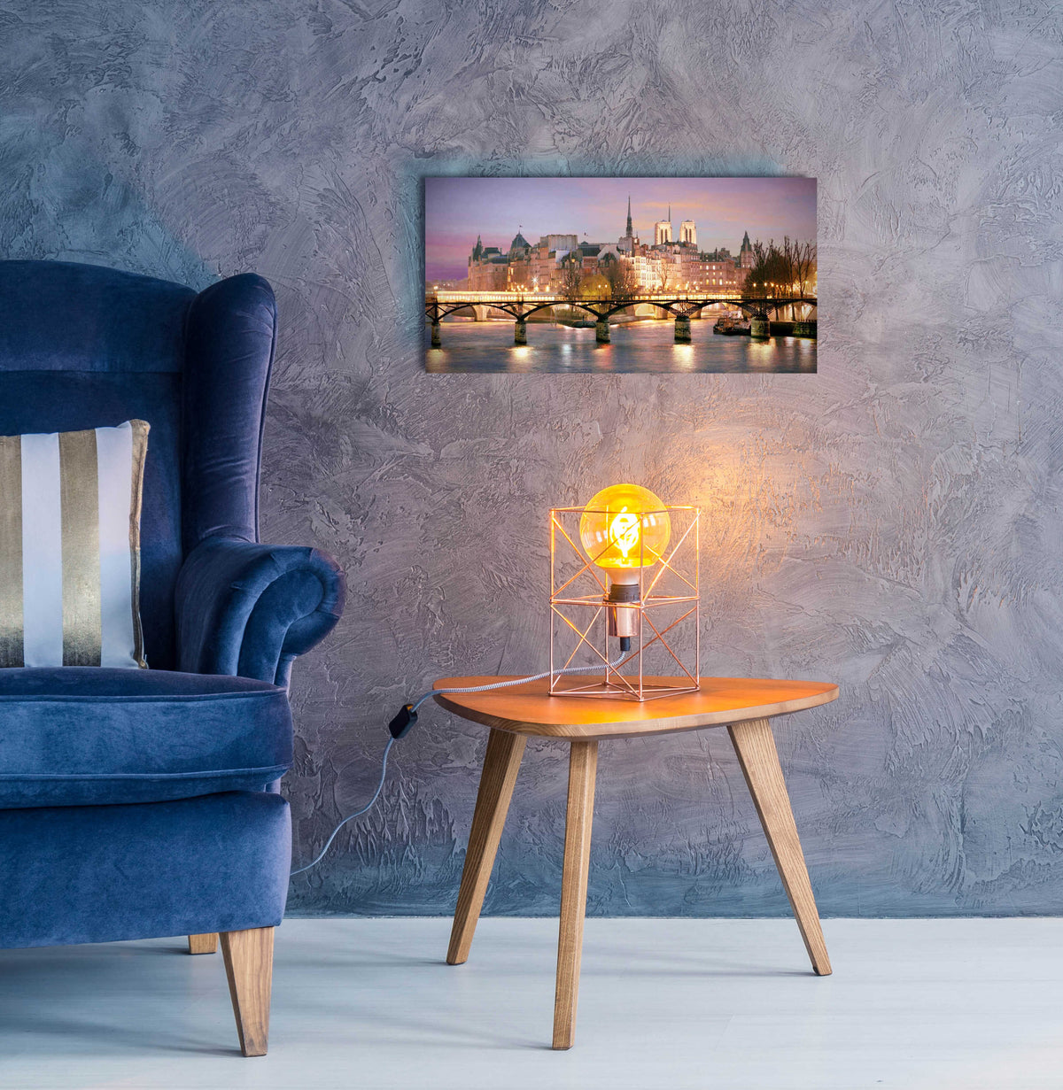 Epic Art 'Paris No. 501' by Alan Klug, Acrylic Glass Wall Art,24x12