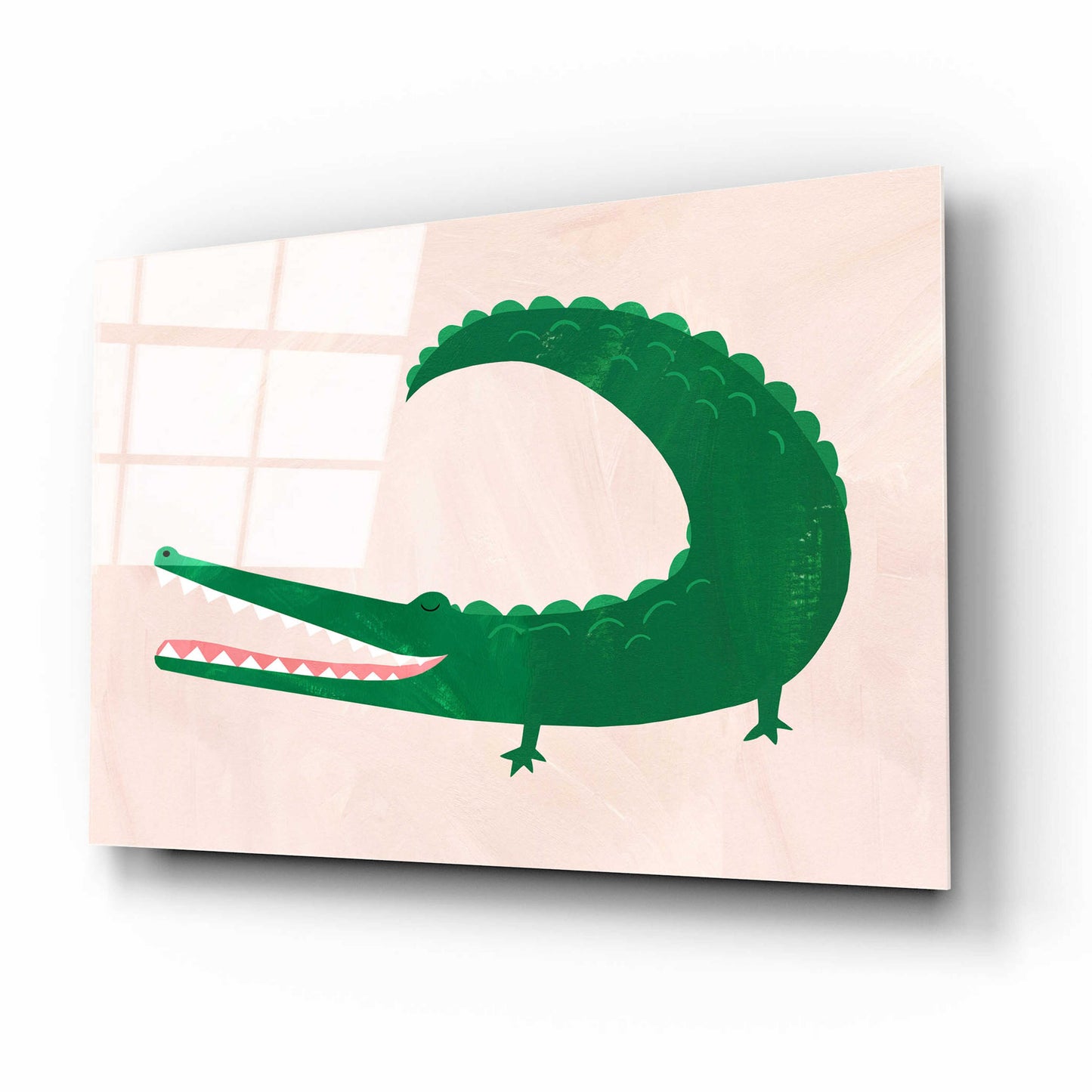 Epic Art 'Crocodile' by Emily Kopcik, Acrylic Glass Wall Art,16x12