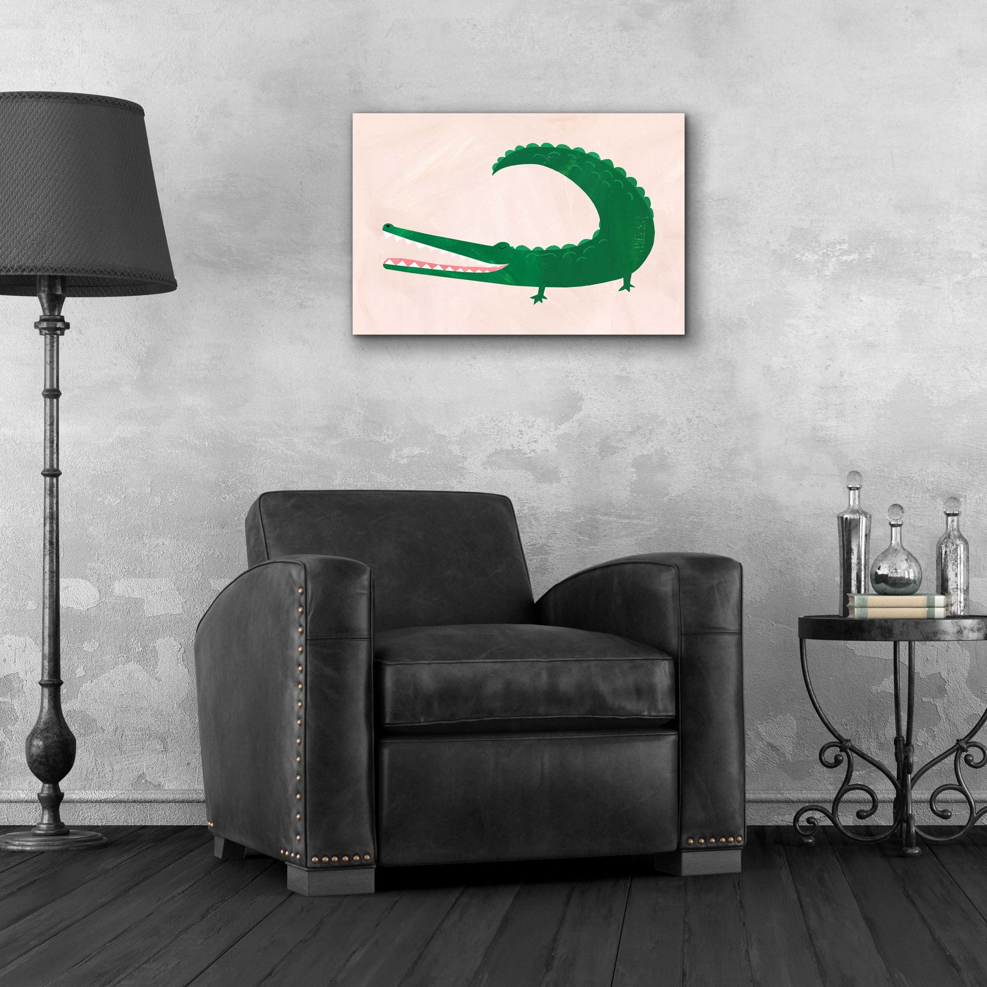 Epic Art 'Crocodile' by Emily Kopcik, Acrylic Glass Wall Art,24x16