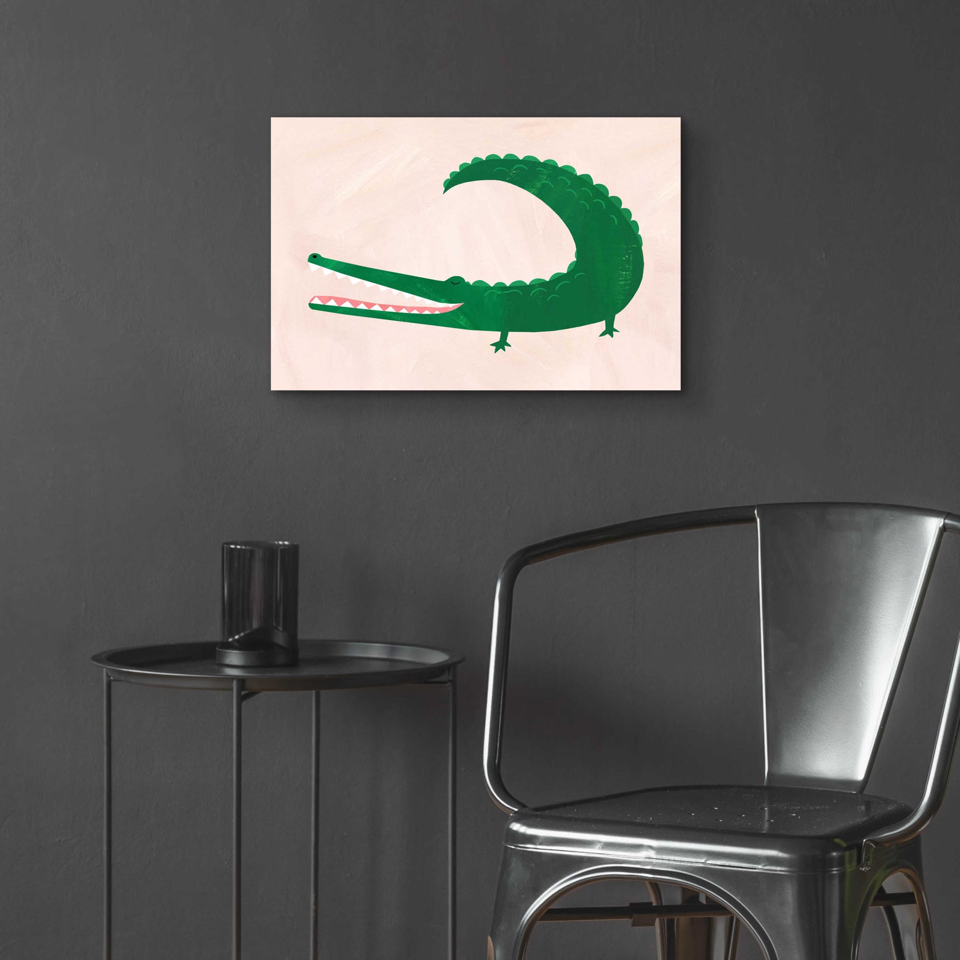 Epic Art 'Crocodile' by Emily Kopcik, Acrylic Glass Wall Art,24x16