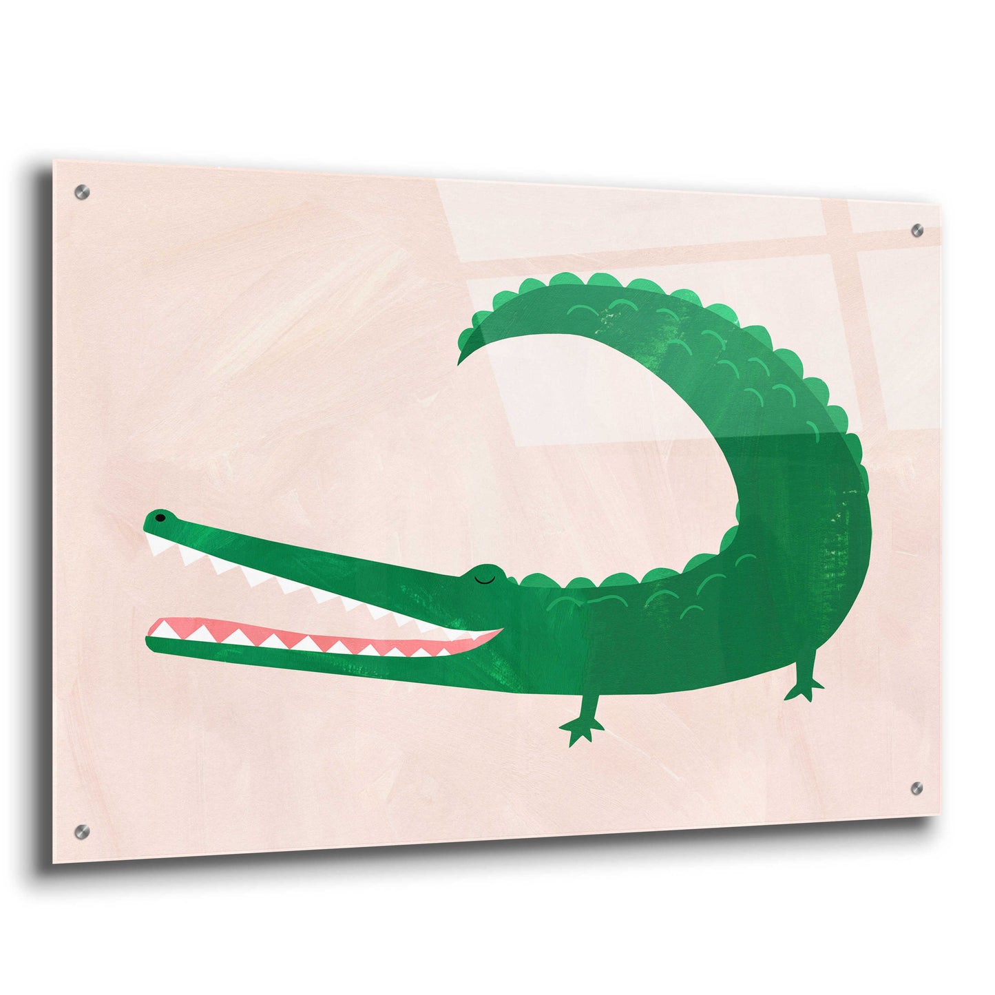 Epic Art 'Crocodile' by Emily Kopcik, Acrylic Glass Wall Art,36x24