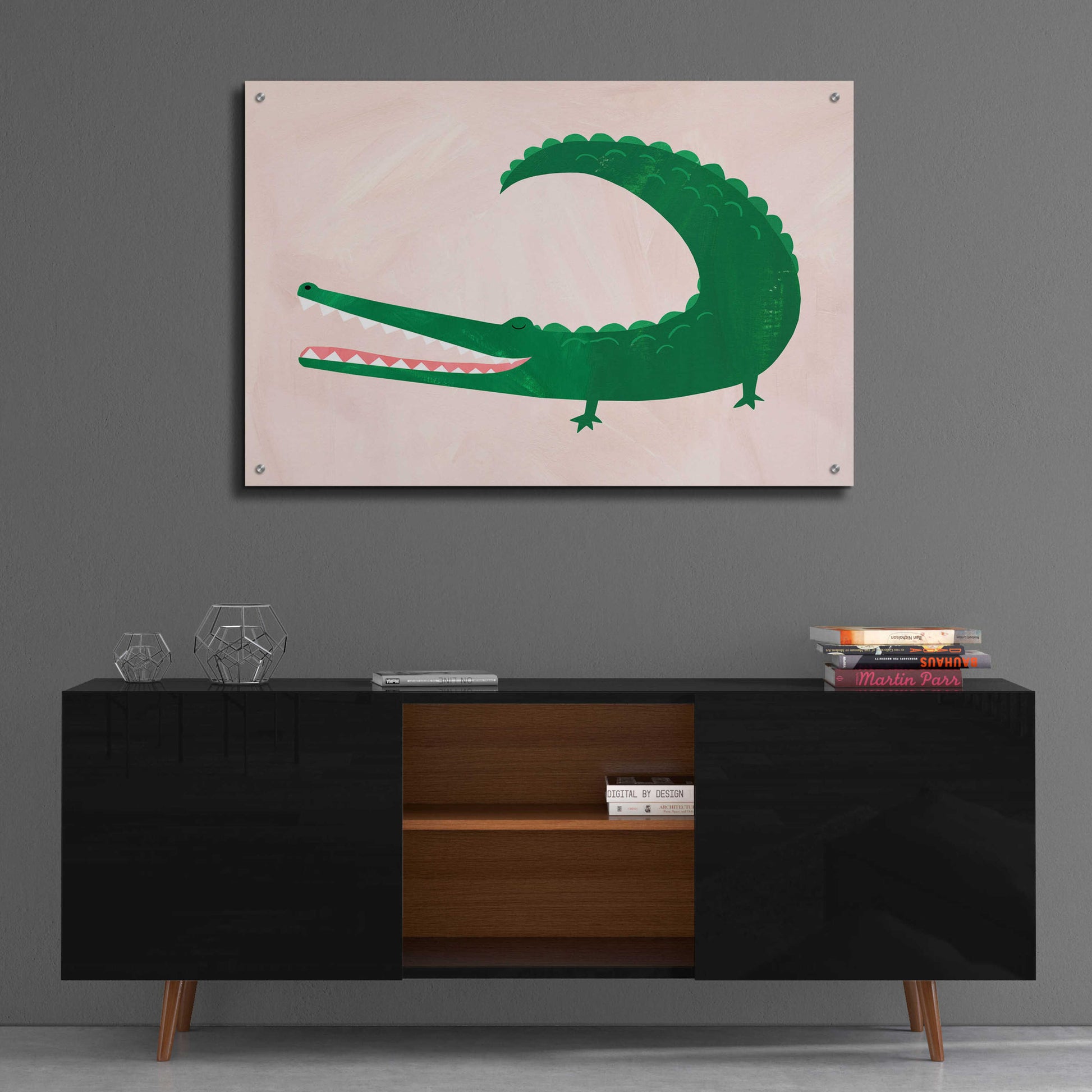 Epic Art 'Crocodile' by Emily Kopcik, Acrylic Glass Wall Art,36x24