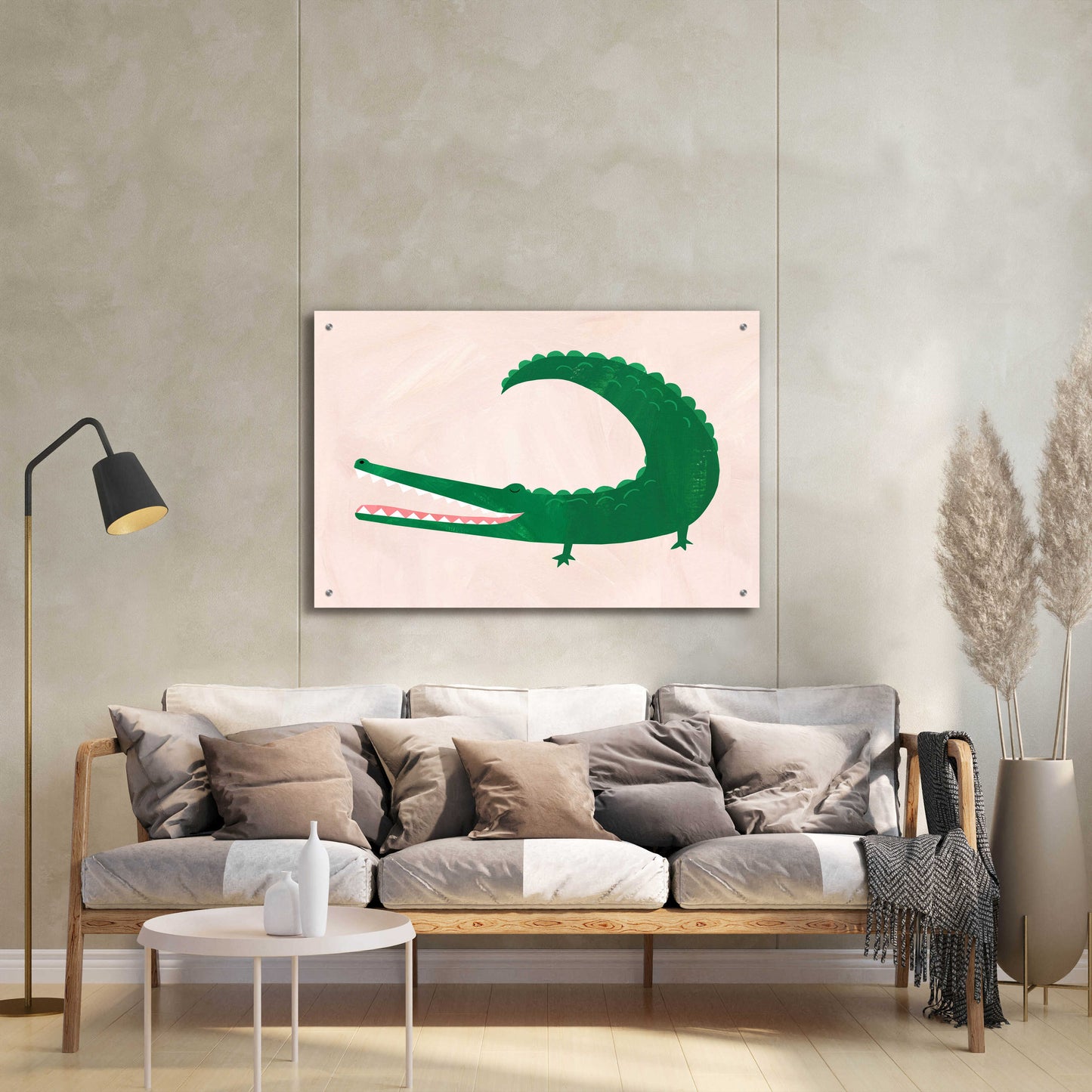 Epic Art 'Crocodile' by Emily Kopcik, Acrylic Glass Wall Art,36x24