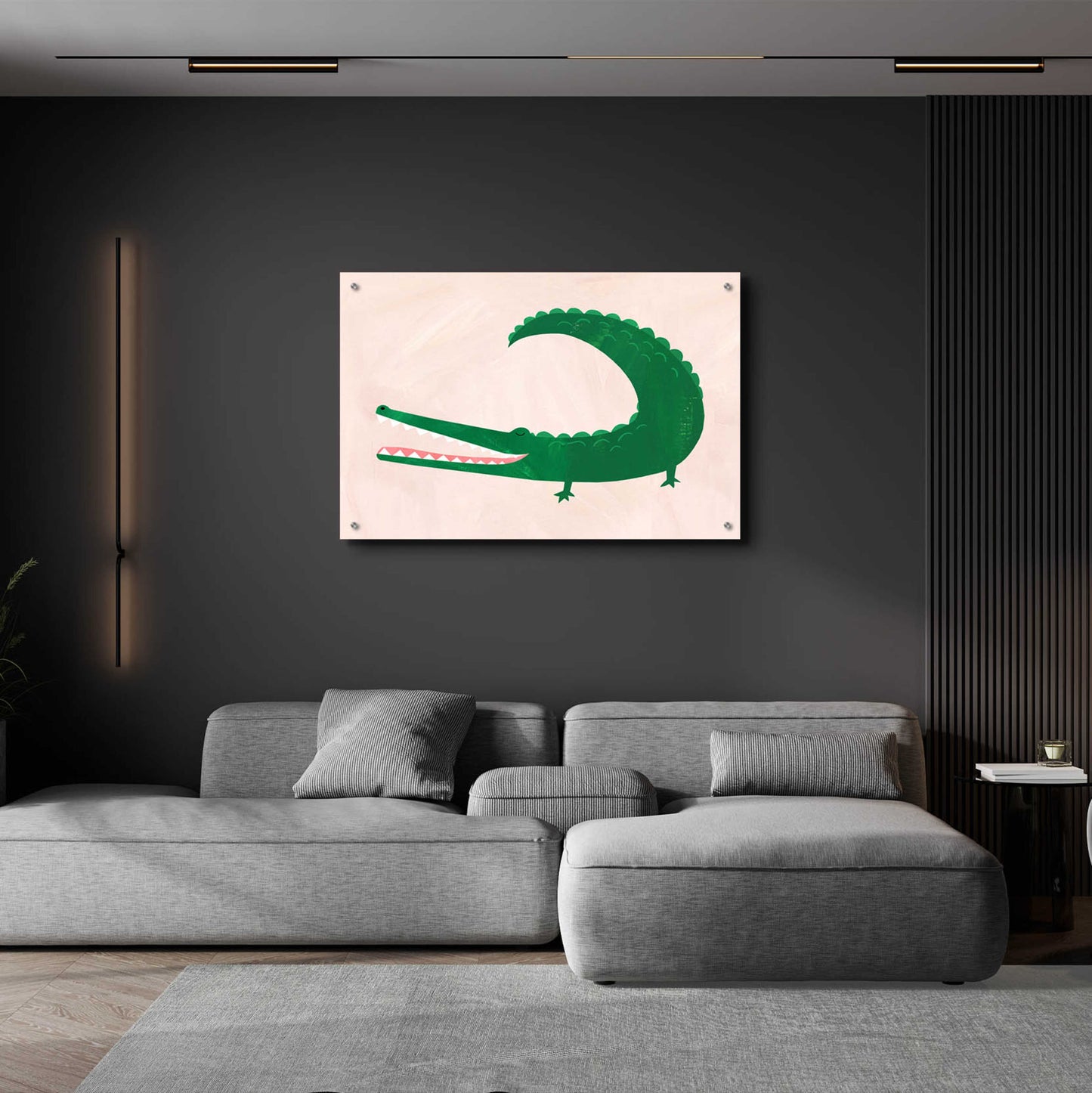 Epic Art 'Crocodile' by Emily Kopcik, Acrylic Glass Wall Art,36x24