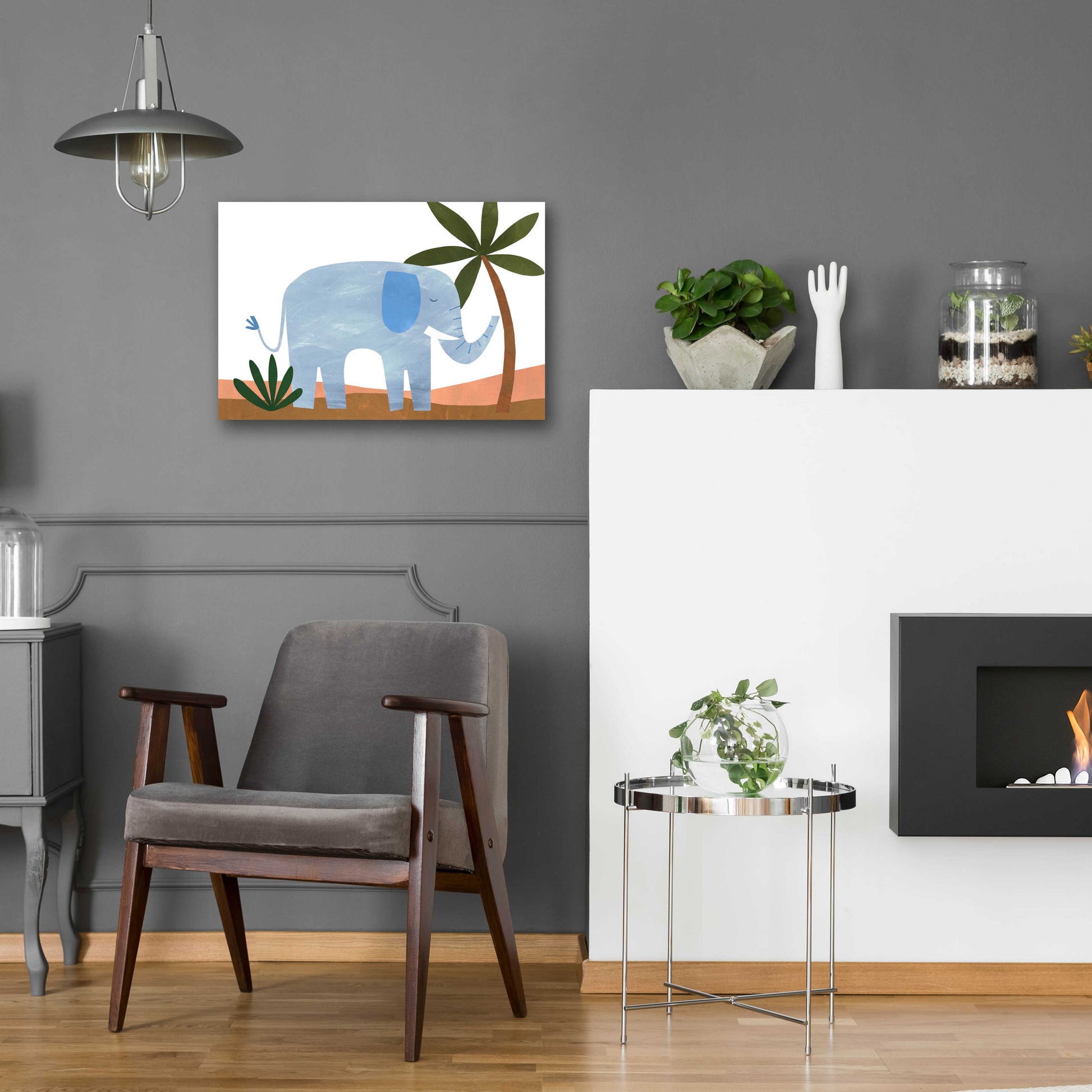 Epic Art 'Ellie The Elephant' by Emily Kopcik, Acrylic Glass Wall Art,24x16