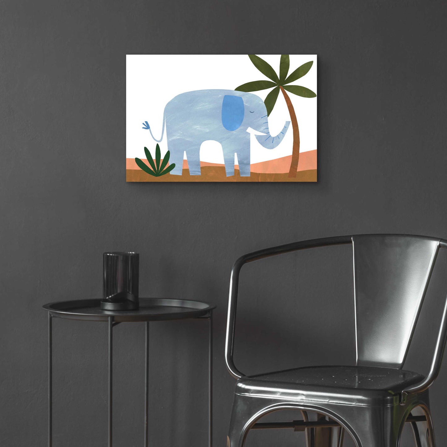 Epic Art 'Ellie The Elephant' by Emily Kopcik, Acrylic Glass Wall Art,24x16