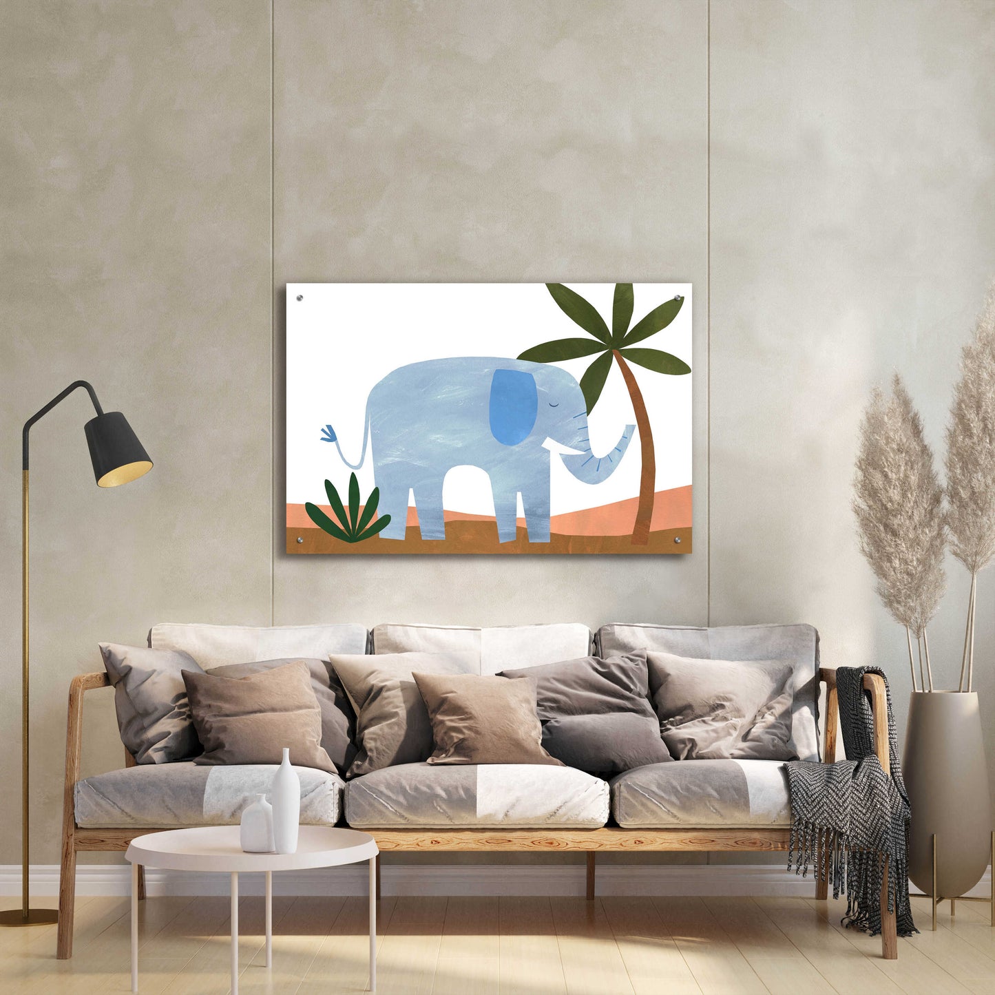 Epic Art 'Ellie The Elephant' by Emily Kopcik, Acrylic Glass Wall Art,36x24