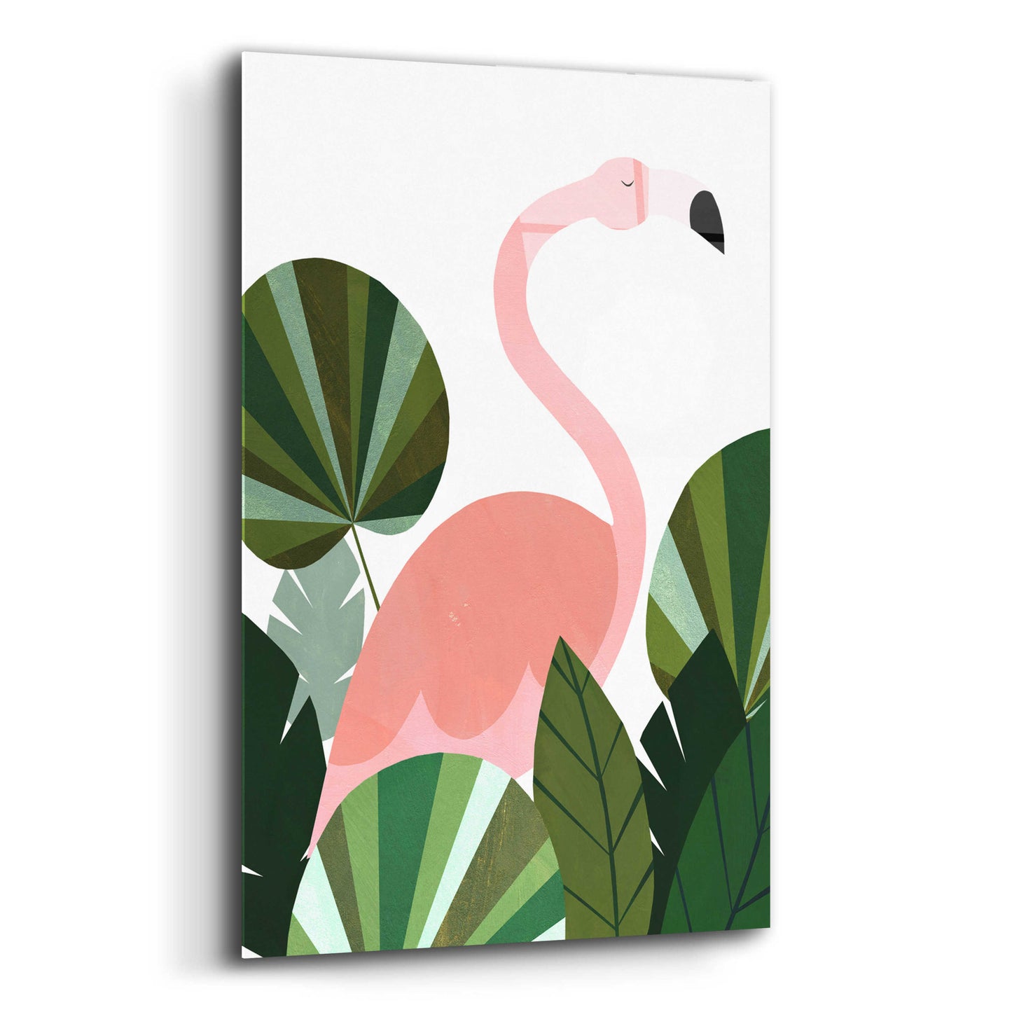 Epic Art 'Florence The Flamingo' by Emily Kopcik, Acrylic Glass Wall Art,12x16