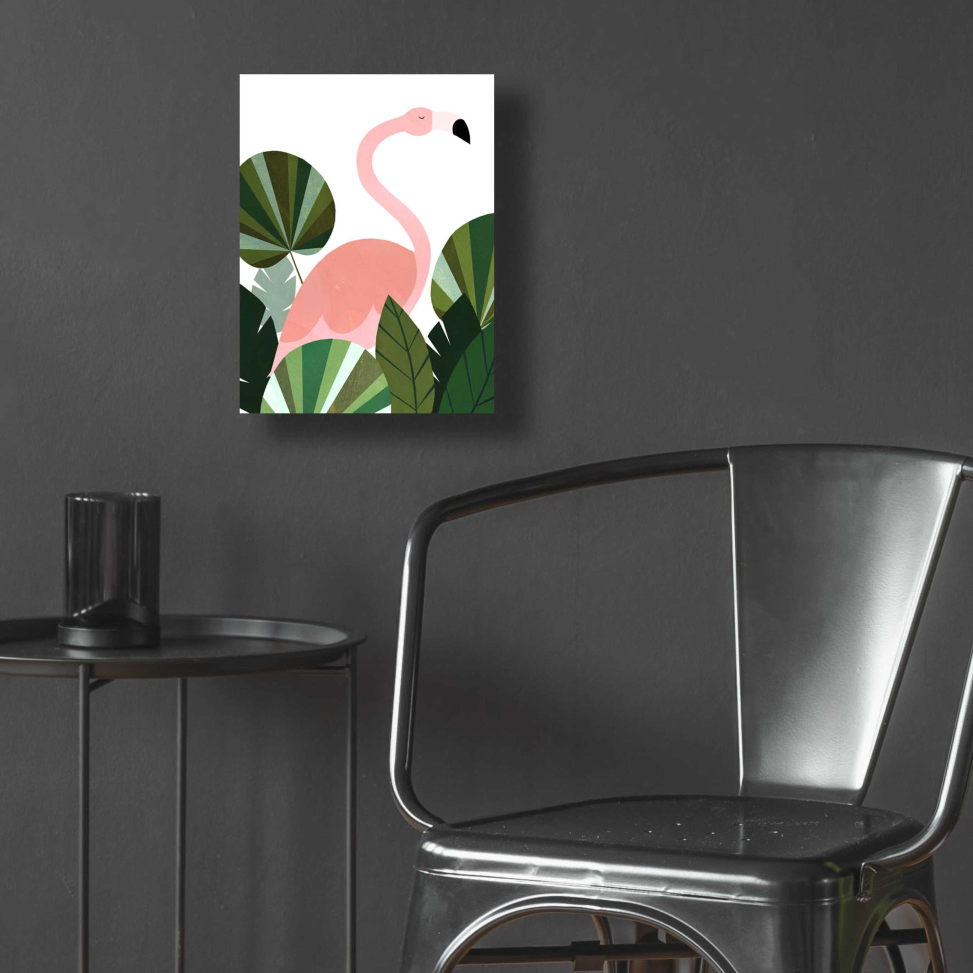 Epic Art 'Florence The Flamingo' by Emily Kopcik, Acrylic Glass Wall Art,12x16