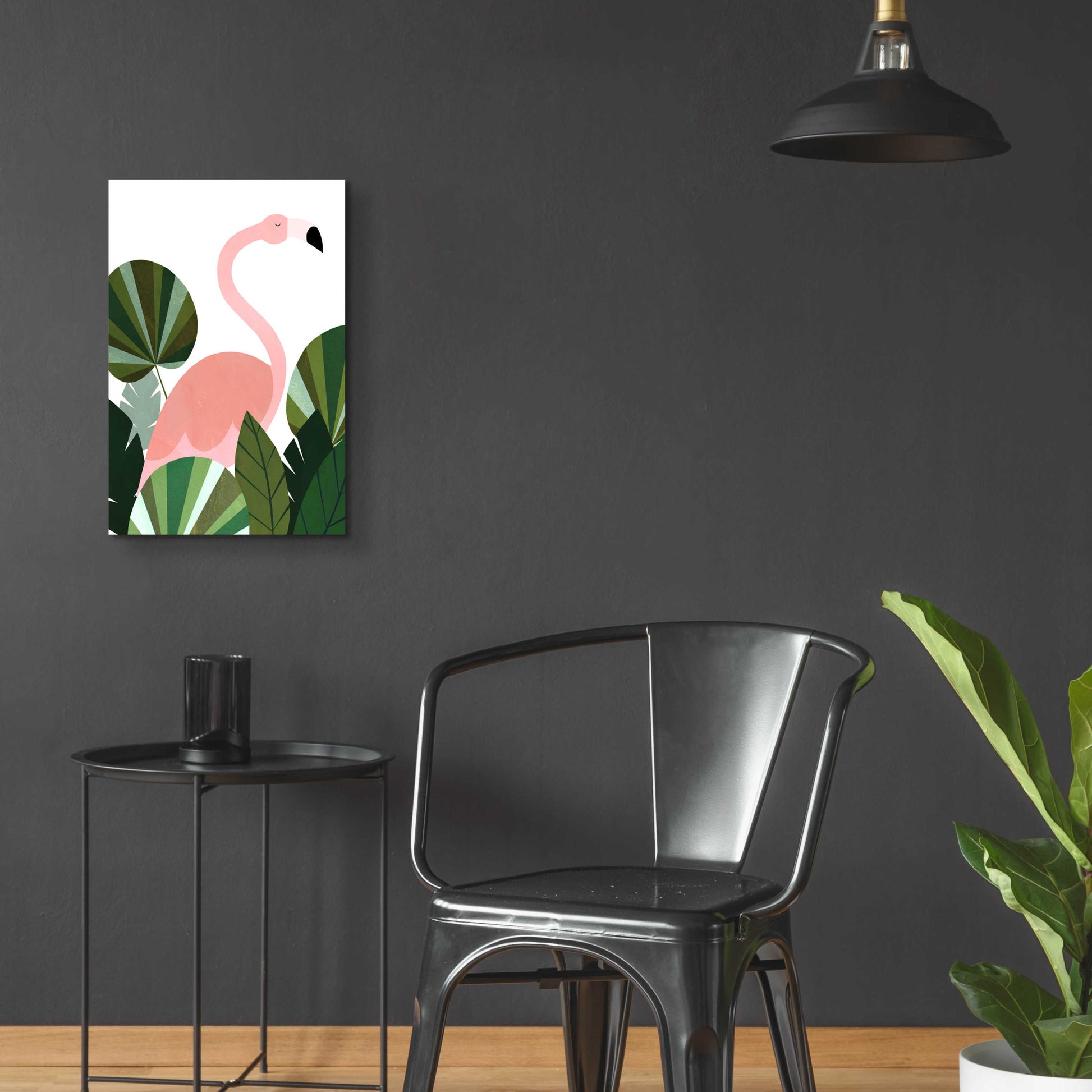 Epic Art 'Florence The Flamingo' by Emily Kopcik, Acrylic Glass Wall Art,16x24