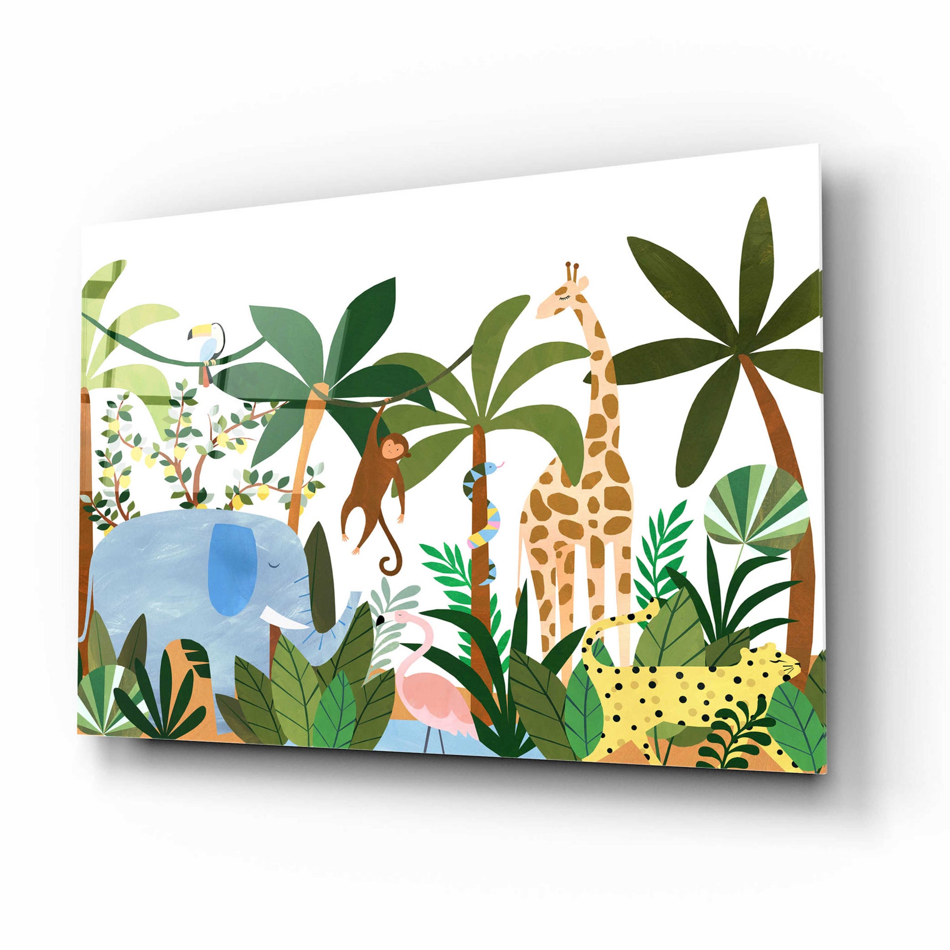 Epic Art 'Jungle' by Emily Kopcik, Acrylic Glass Wall Art,16x12